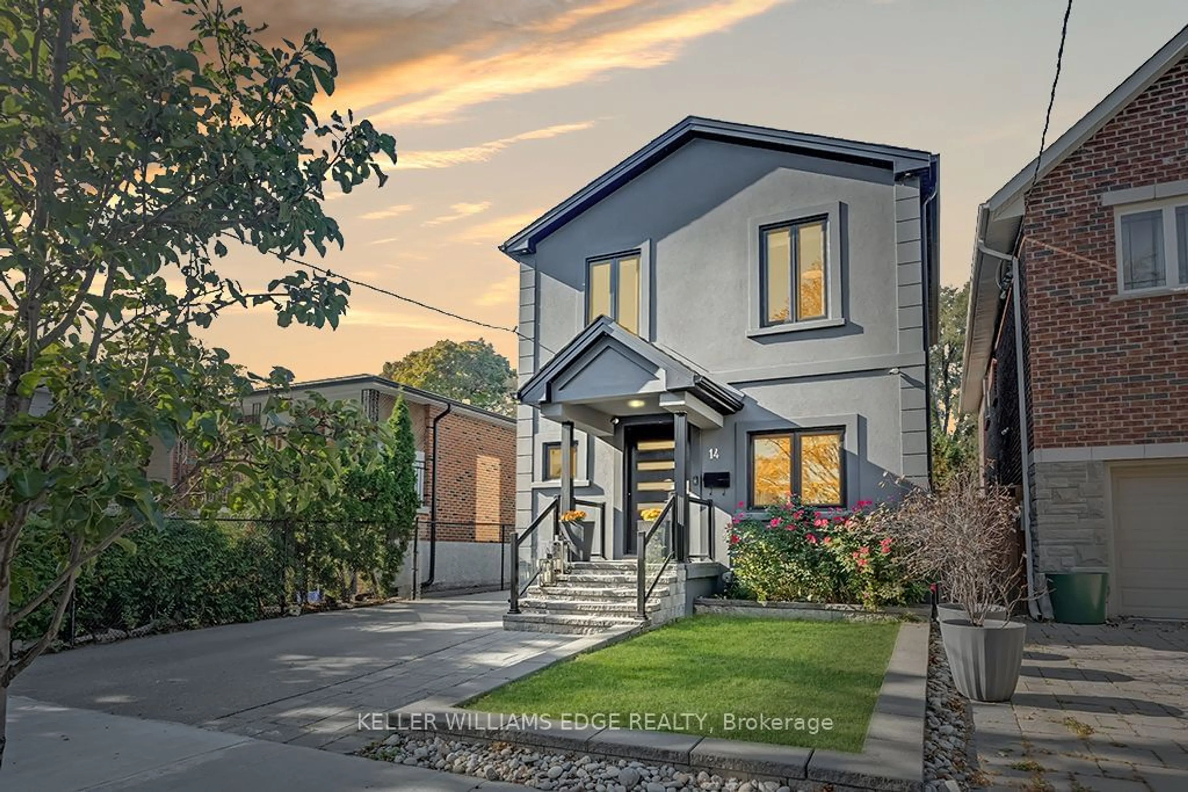 Frontside or backside of a home, the street view for 14 Bowsprit Ave, Toronto Ontario M9P 2Y5