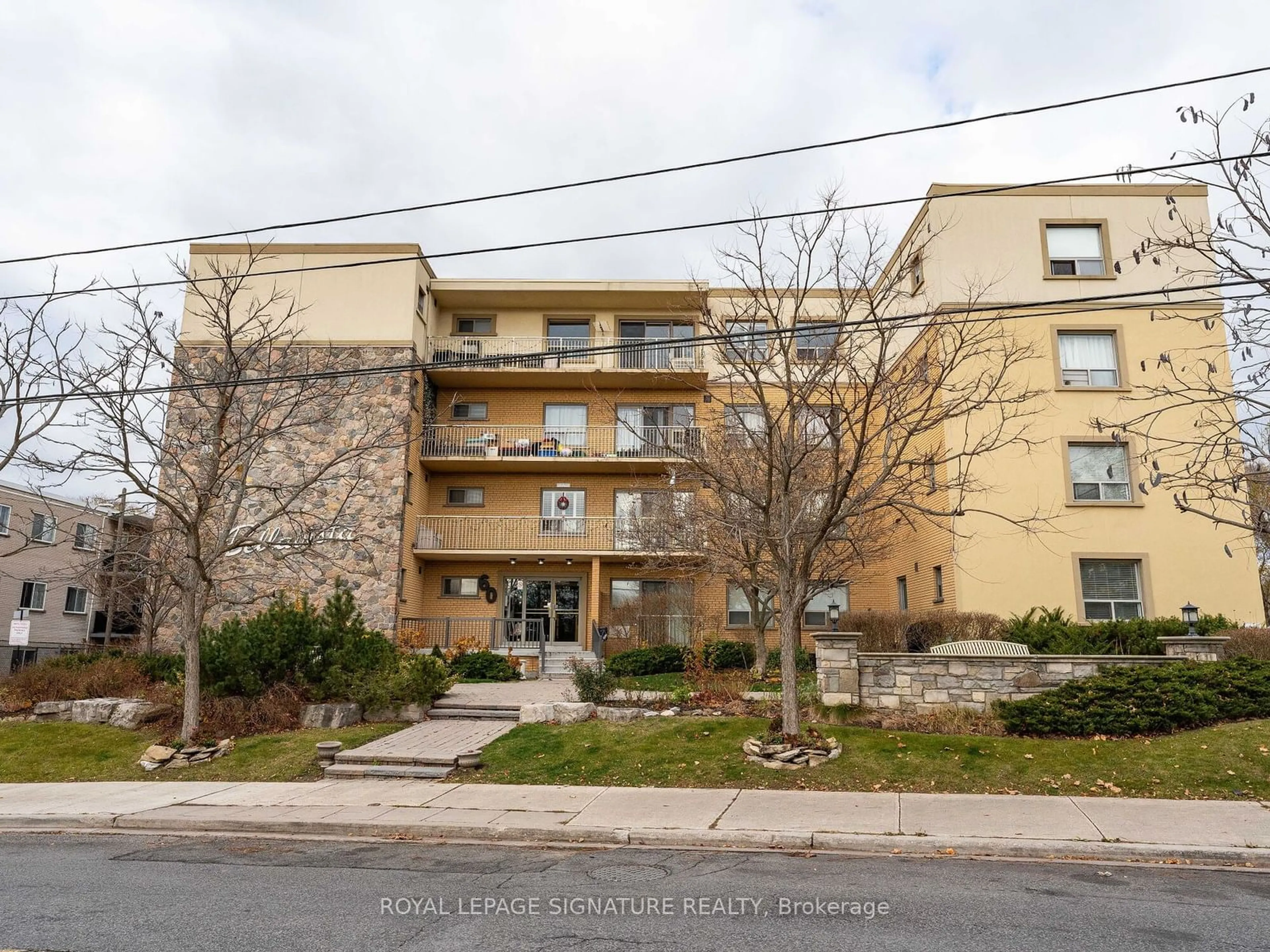 A pic from exterior of the house or condo, the front or back of building for 60 Gulliver Rd #404, Toronto Ontario M6M 2M6