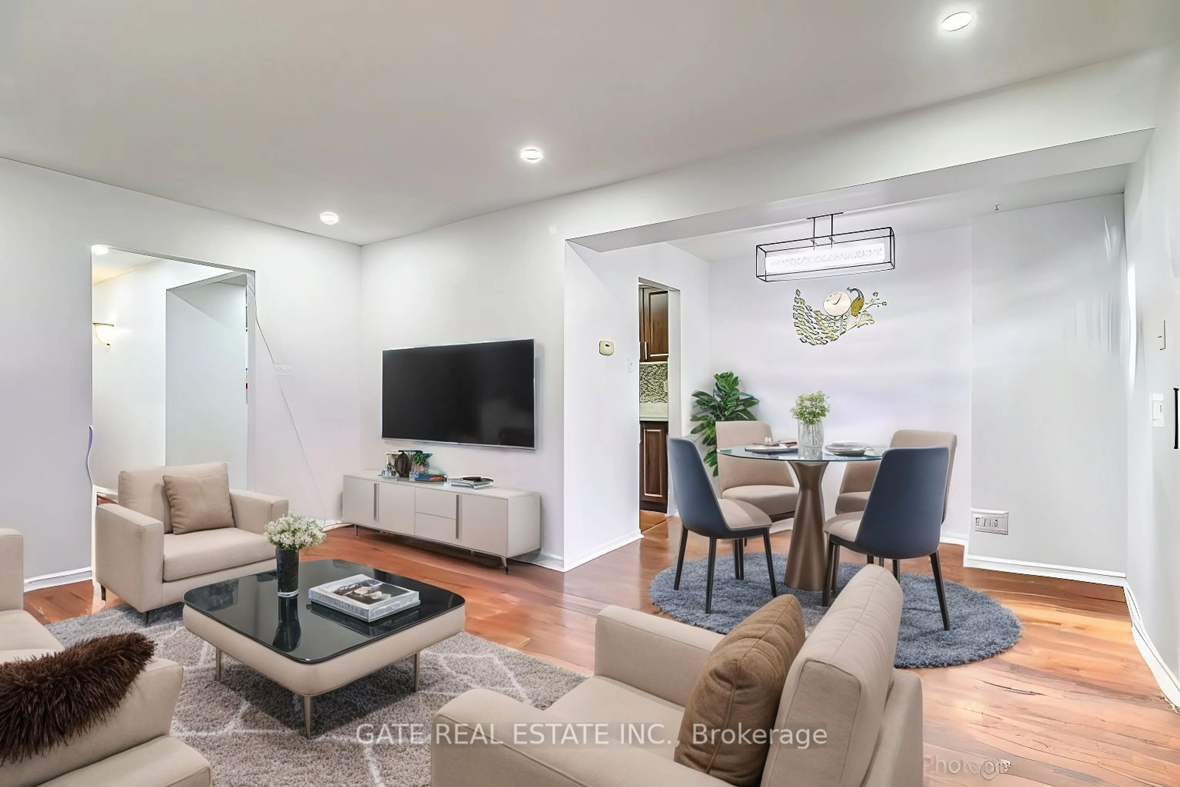 Living room, wood floors for 23 Greenwich Circ, Brampton Ontario L6S 2E6