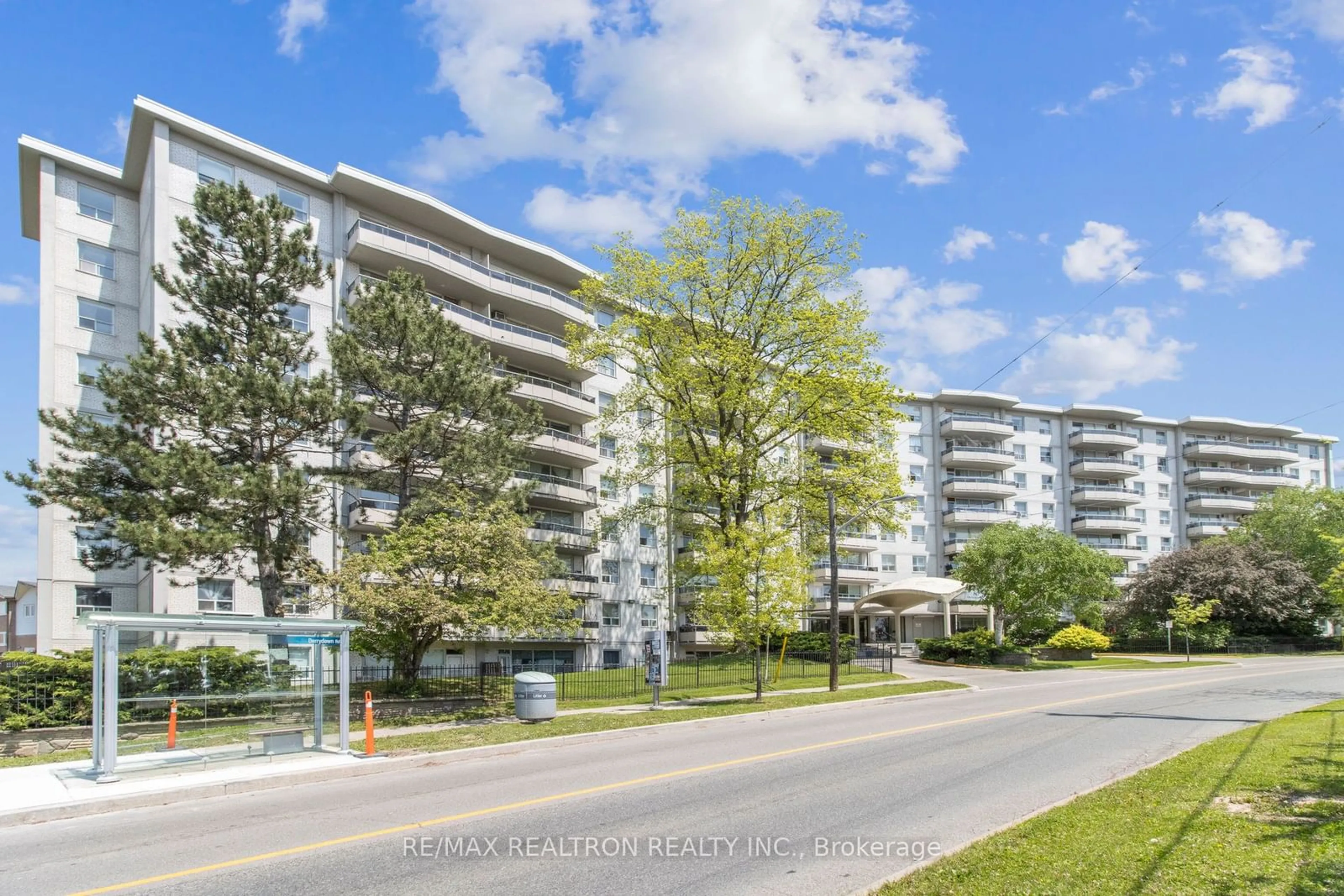 A pic from exterior of the house or condo, the street view for 80 Grandravine Dr #703, Toronto Ontario M3J 1B2