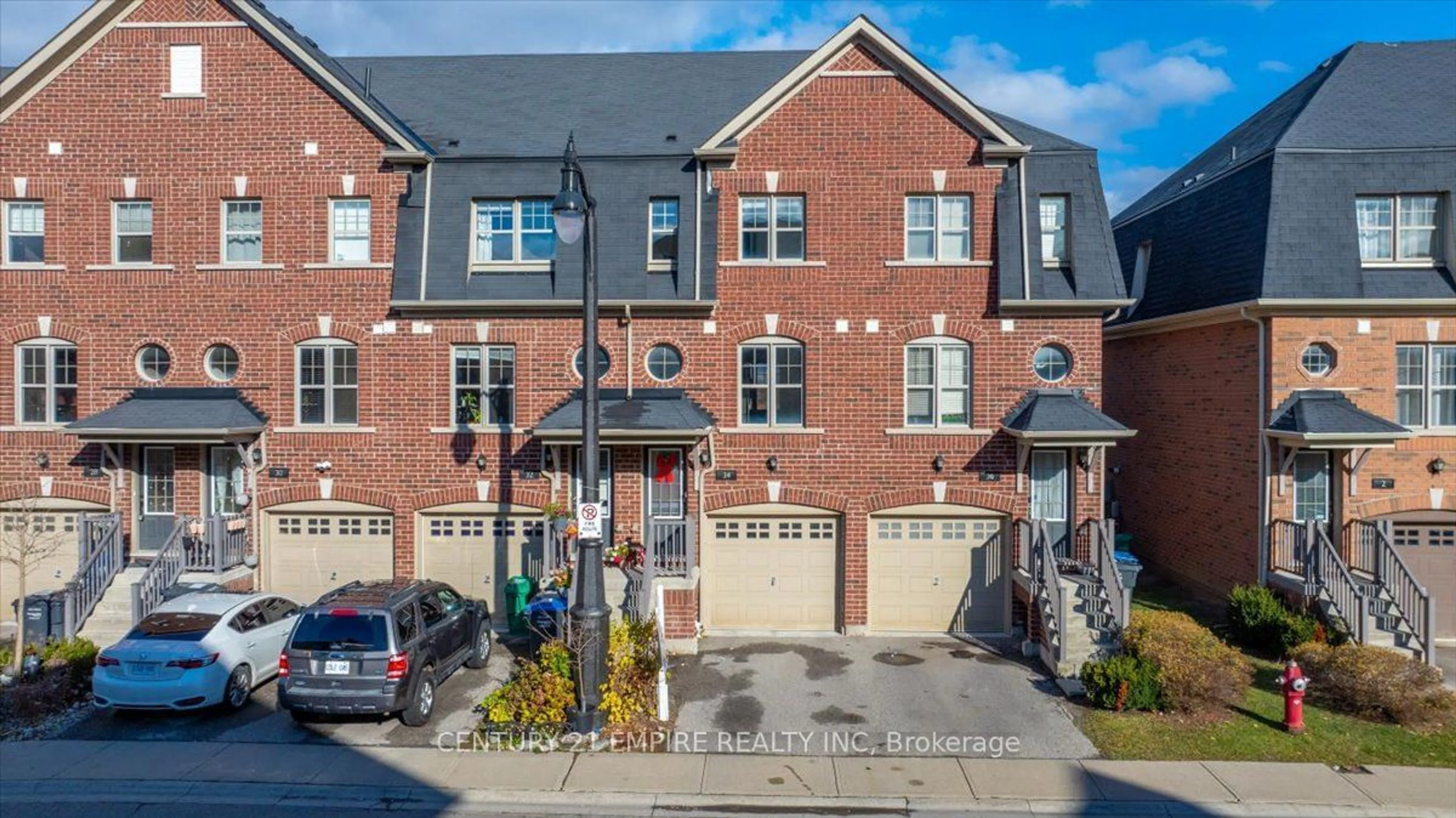 A pic from exterior of the house or condo, the street view for 34 Battalion Rd, Brampton Ontario L7A 4B6