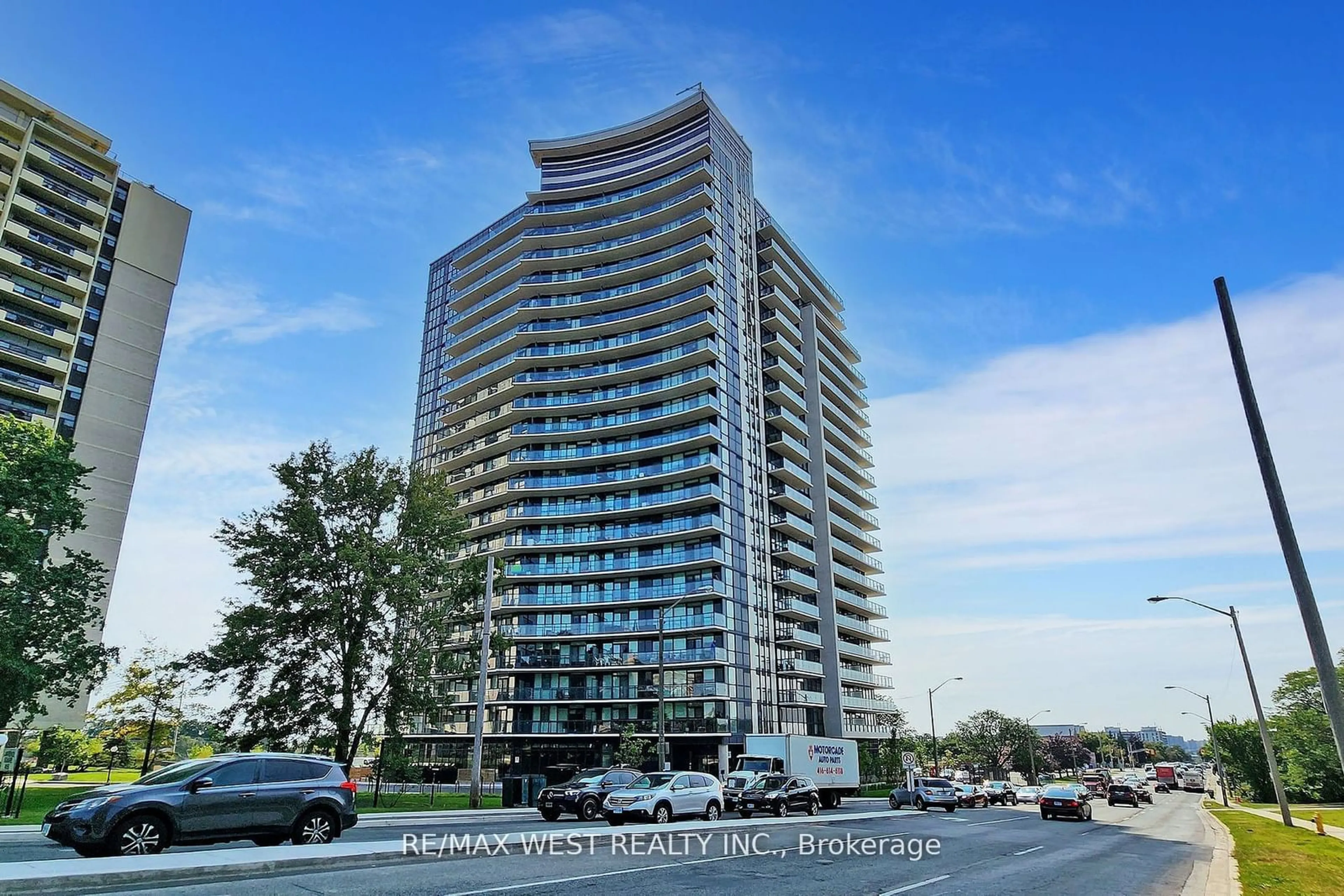 A pic from exterior of the house or condo, the front or back of building for 1461 Lawrence Ave #1805, Toronto Ontario M6L 0A6