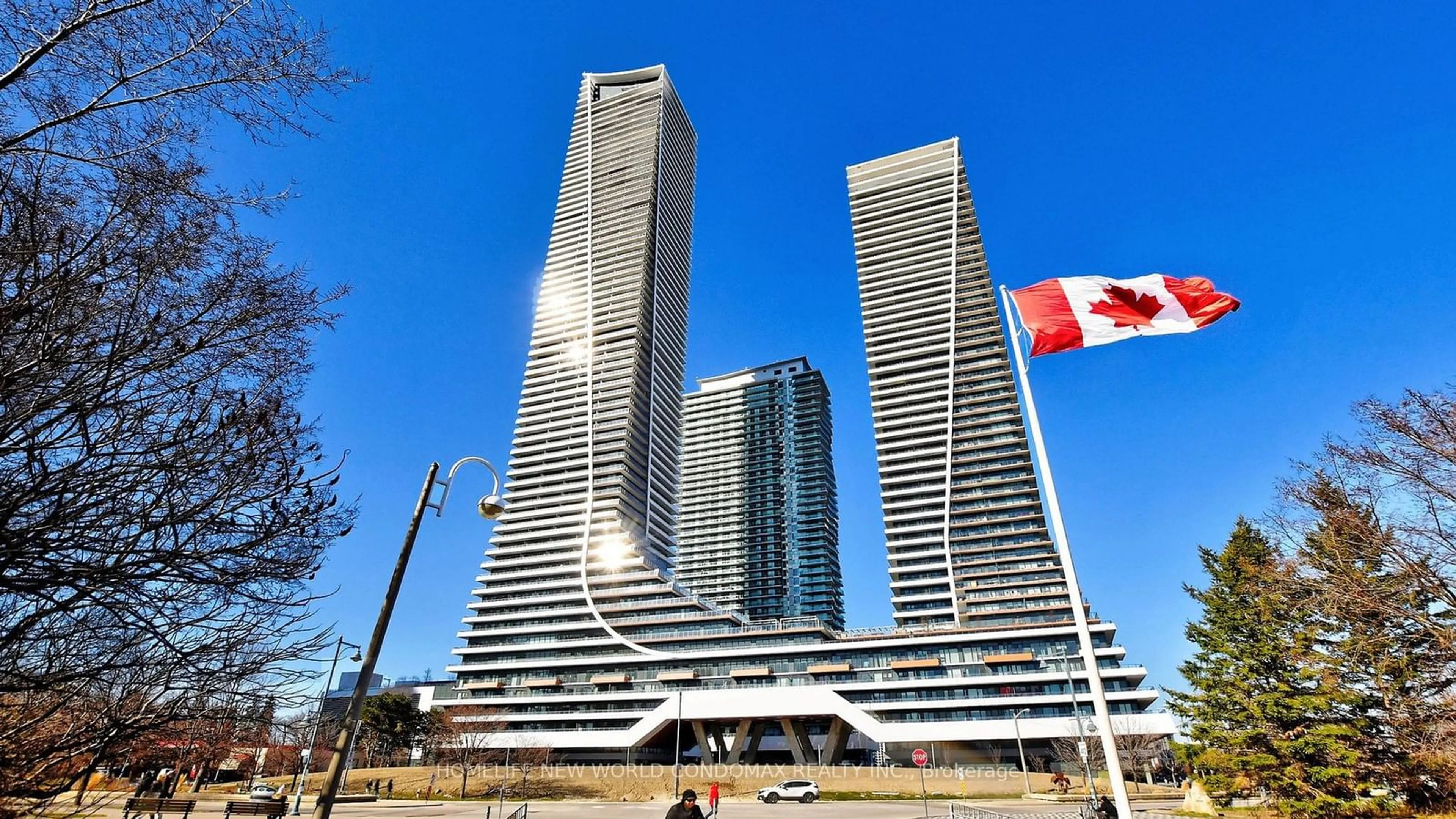 A pic from exterior of the house or condo, the view of city buildings for 30 Shore Breeze Dr #4717, Toronto Ontario M8V 0J1