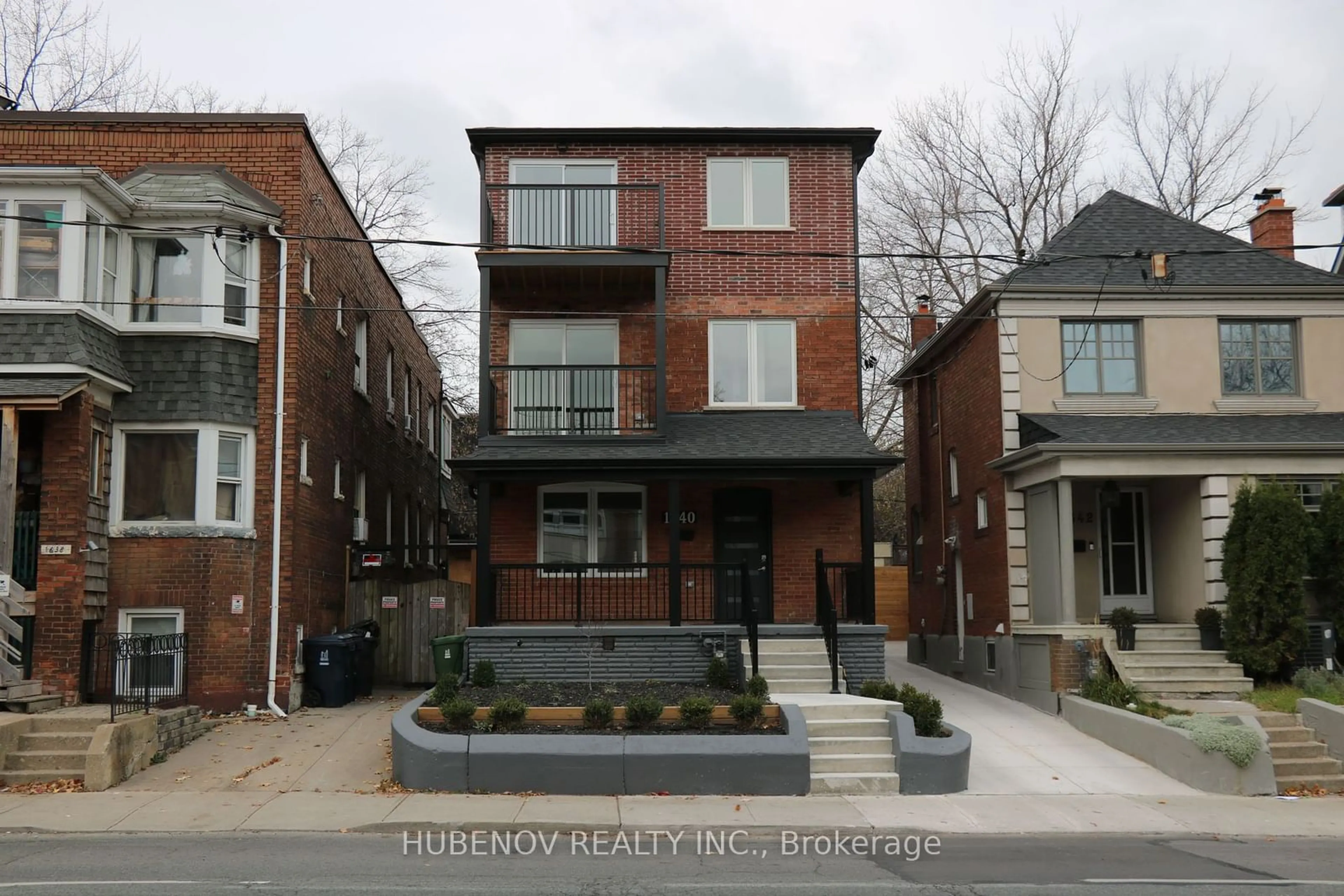 A pic from exterior of the house or condo, the street view for 1640 Dufferin St, Toronto Ontario M6H 3L8