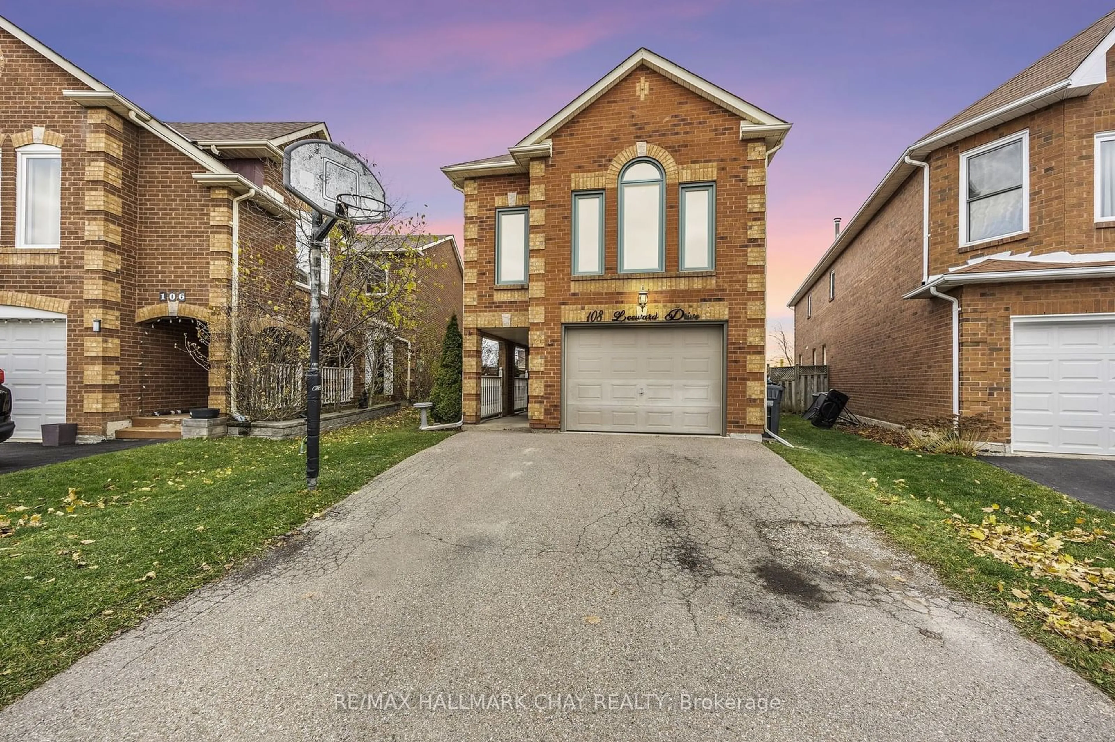 A pic from exterior of the house or condo, the street view for 108 Leeward Dr, Brampton Ontario L6S 5V9