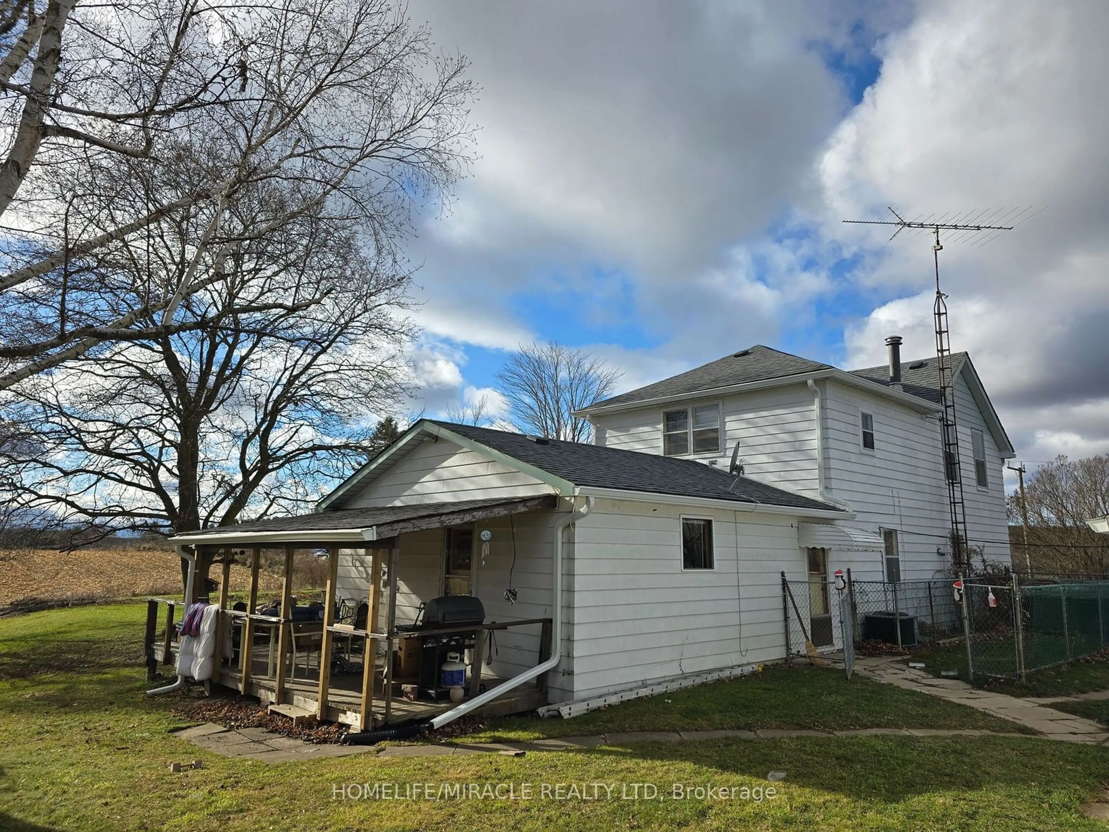 Frontside or backside of a home, the fenced backyard for 8575 Old Church Rd, Caledon Ontario L7E 0P6