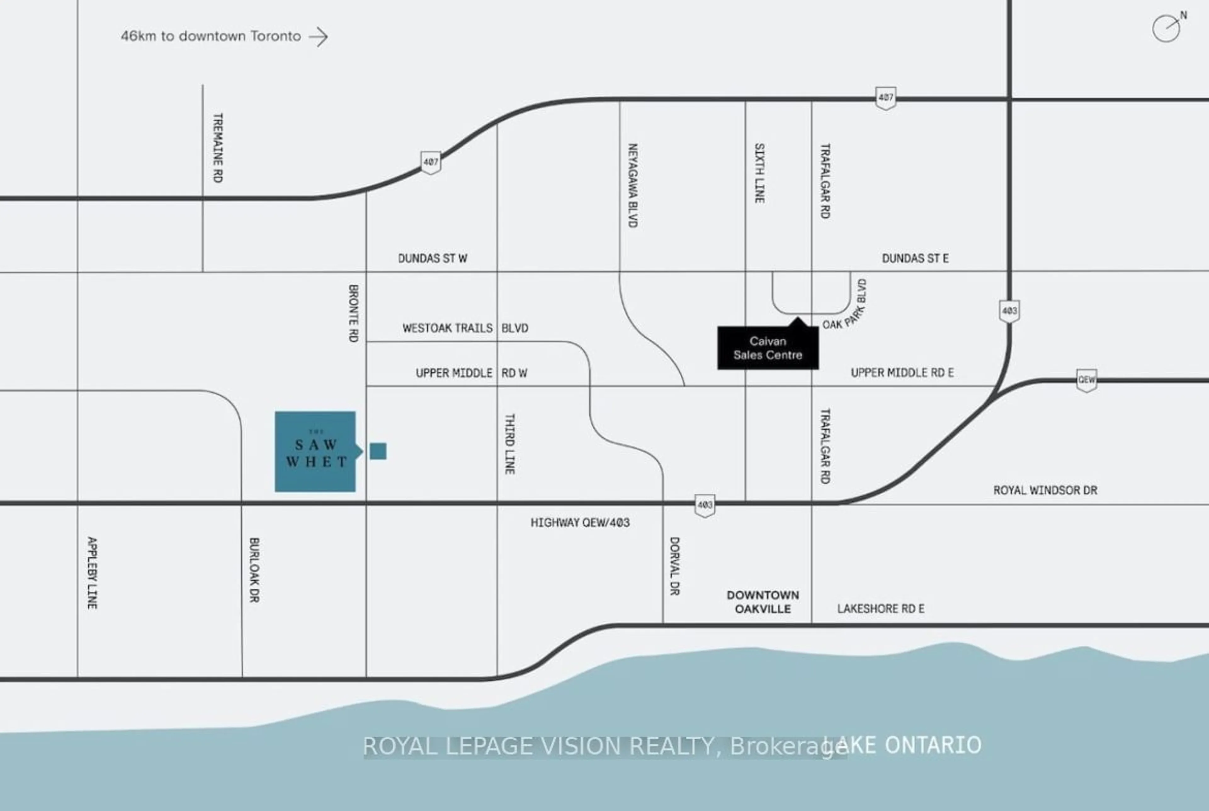 Picture of a map for 2501 Saw Whet Blvd #224, Oakville Ontario L6M 5N2