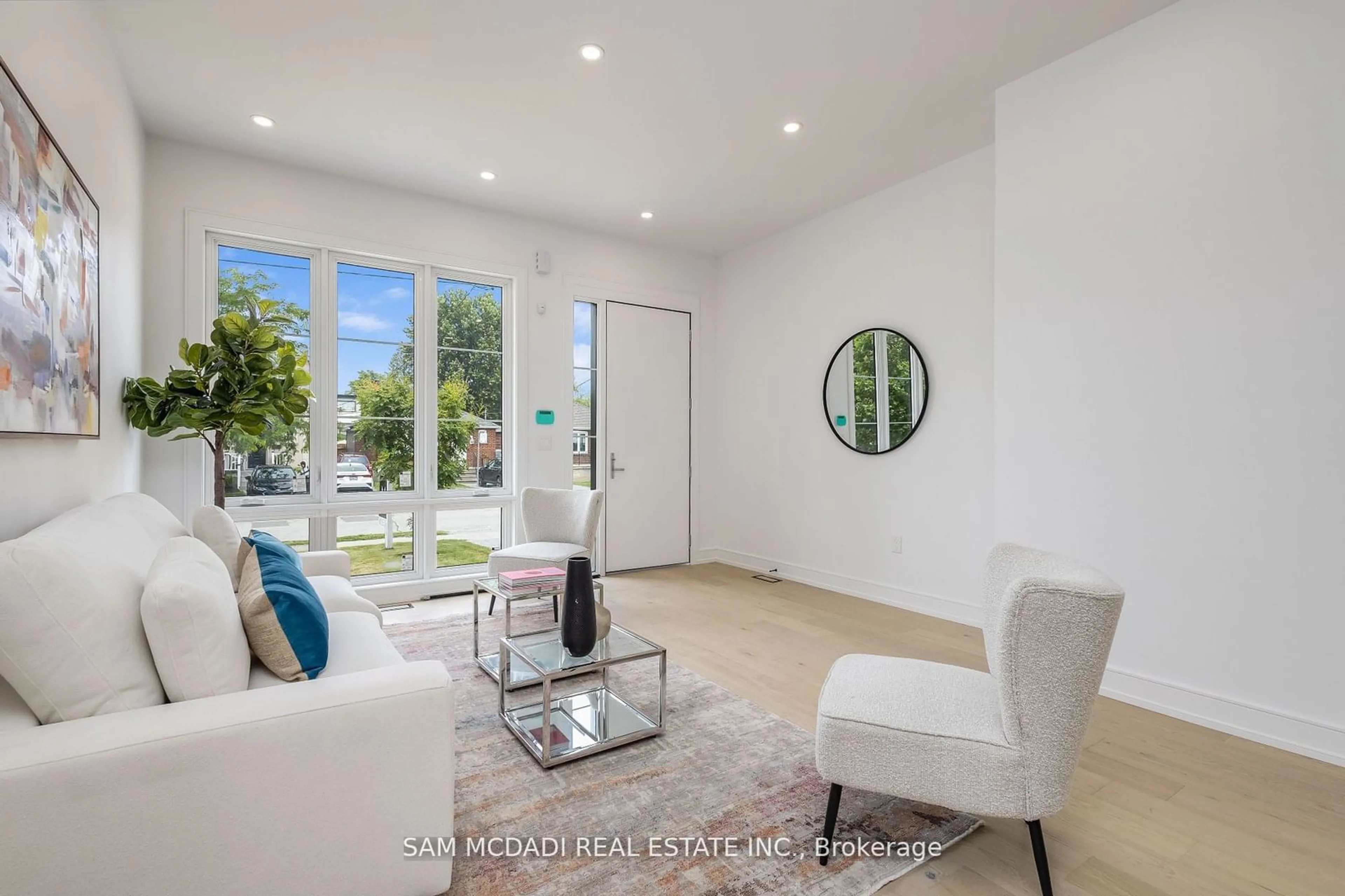 Living room, wood floors for 73 Elma St, Toronto Ontario M8V 1X9