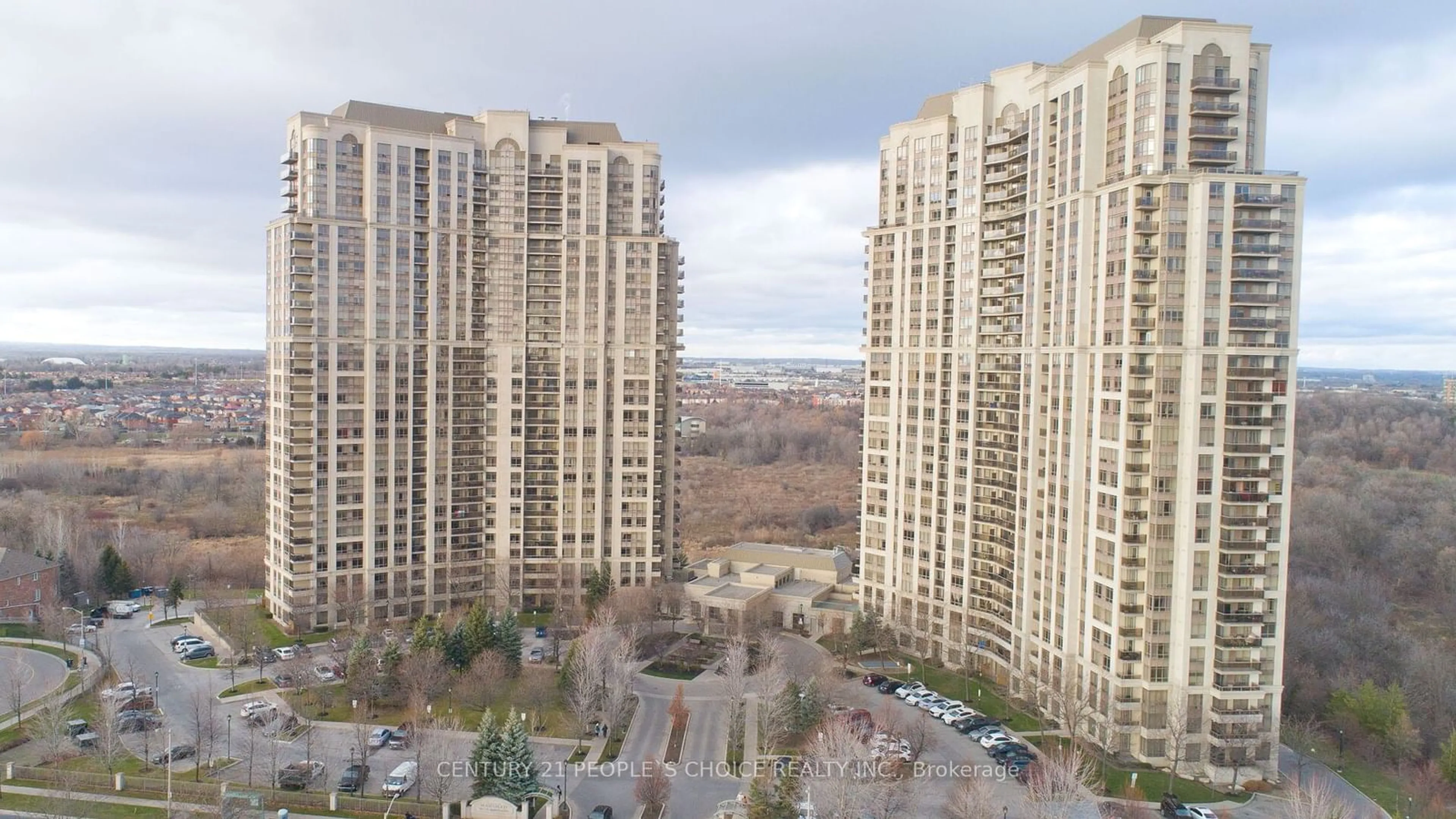 A pic from exterior of the house or condo, the view of city buildings for 710 Humberwood Blvd #2714, Toronto Ontario M9W 7J5