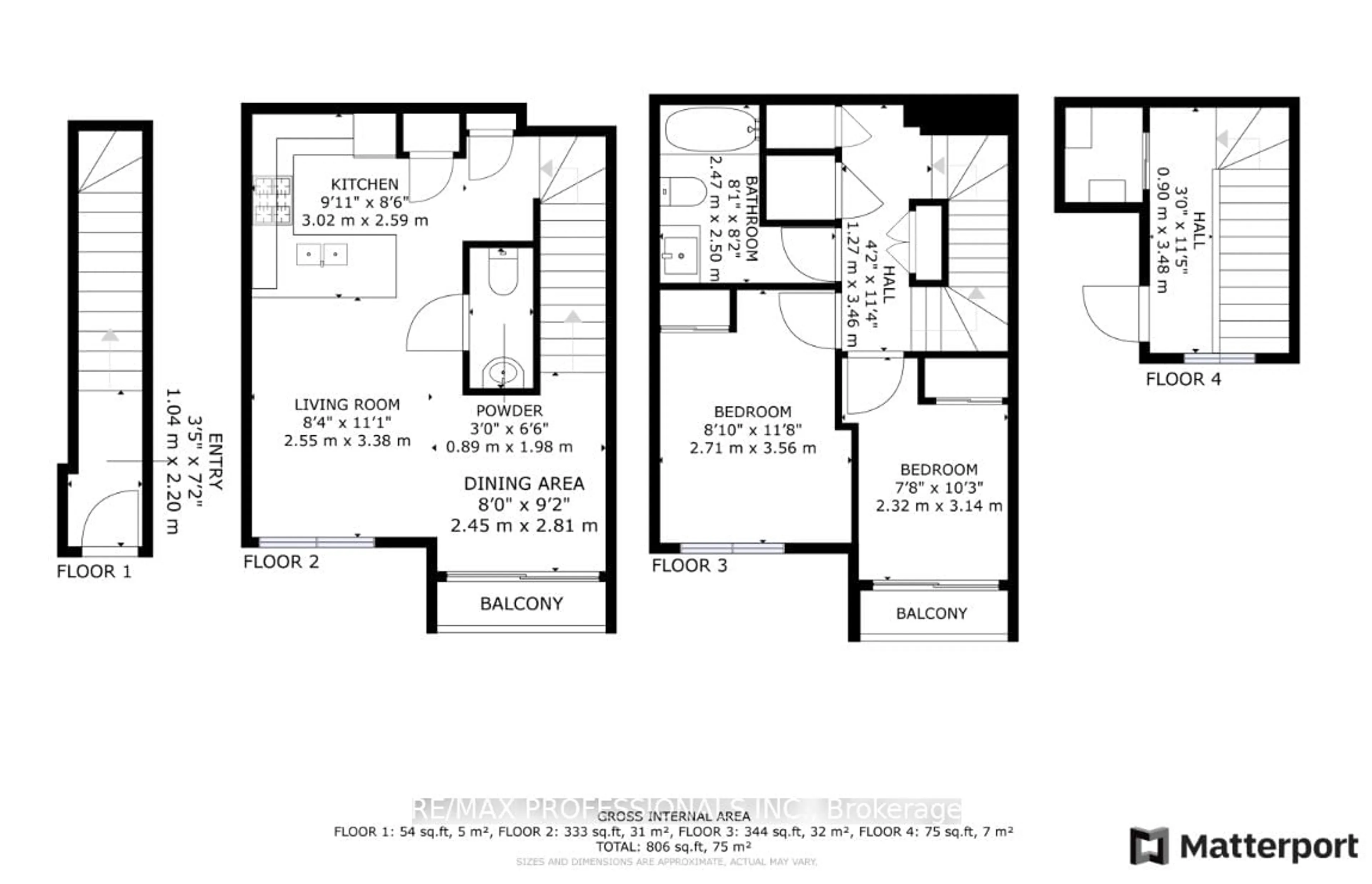 Floor plan for 713 Lawrence Ave #4, Toronto Ontario M6A 0C6