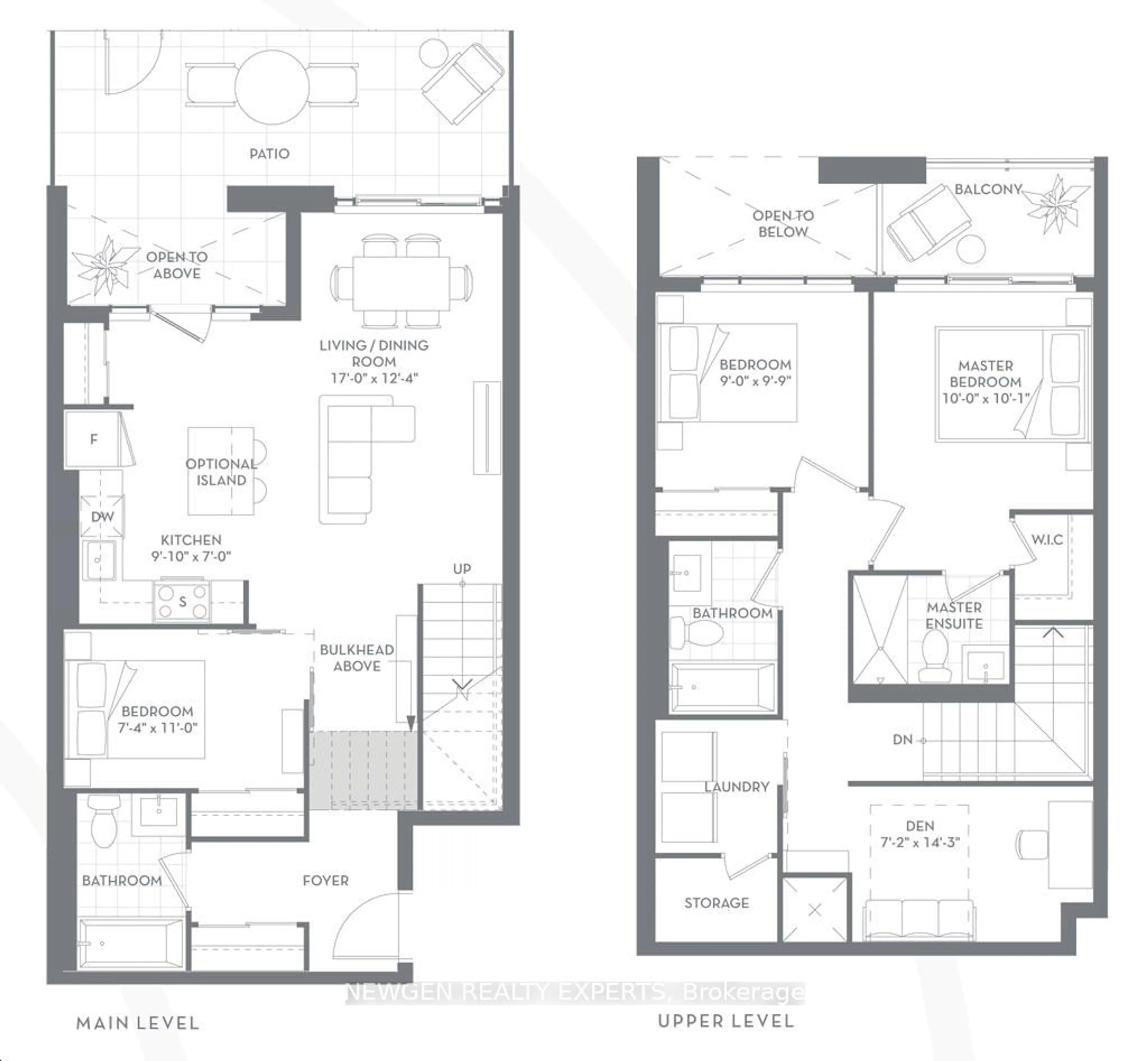 Floor plan for 8010 Derry Rd #TH 105, Milton Ontario L9T 2X5