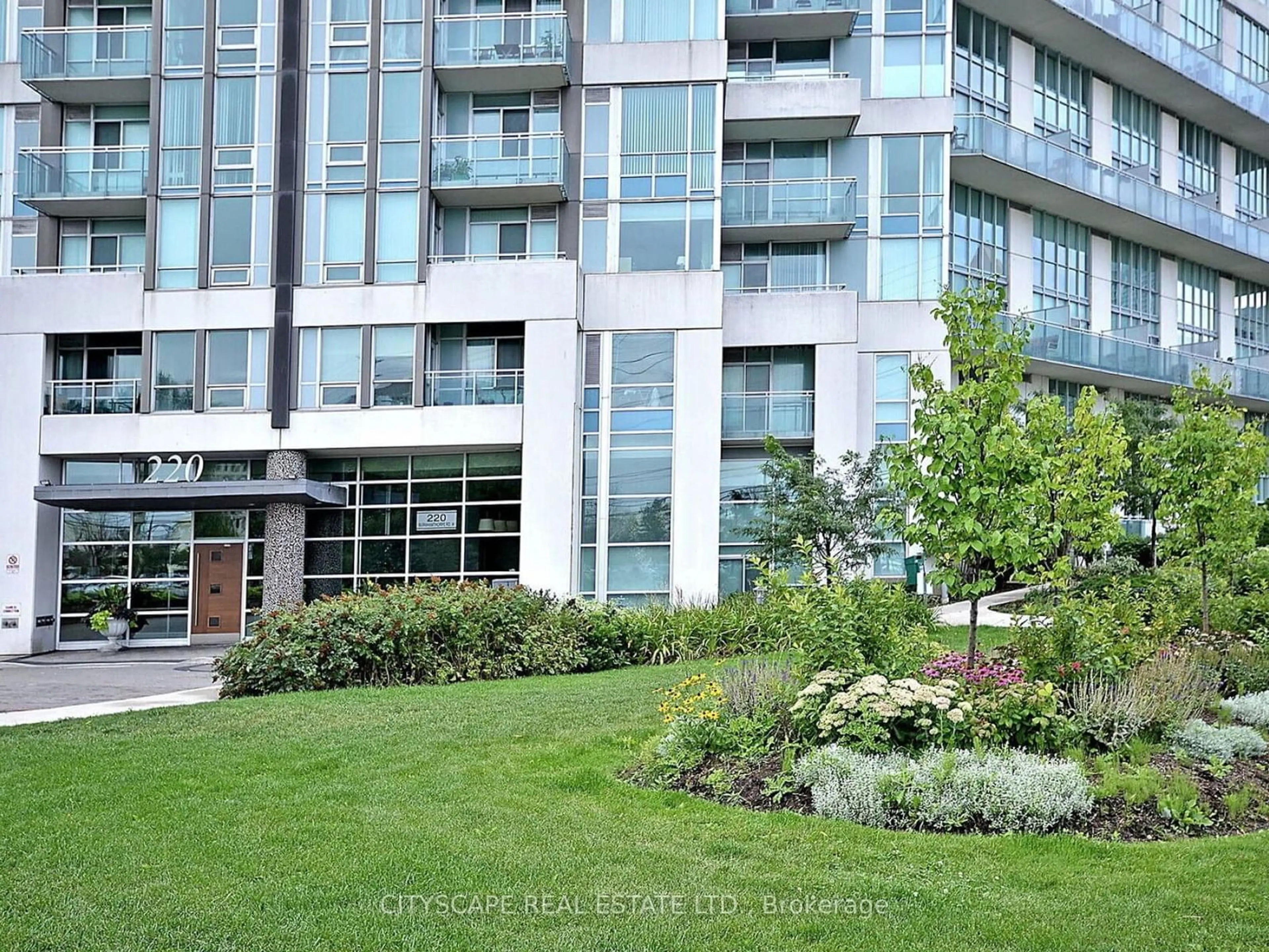 A pic from exterior of the house or condo, the front or back of building for 220 Burnhamthorpe Rd #703, Mississauga Ontario L5B 4N4