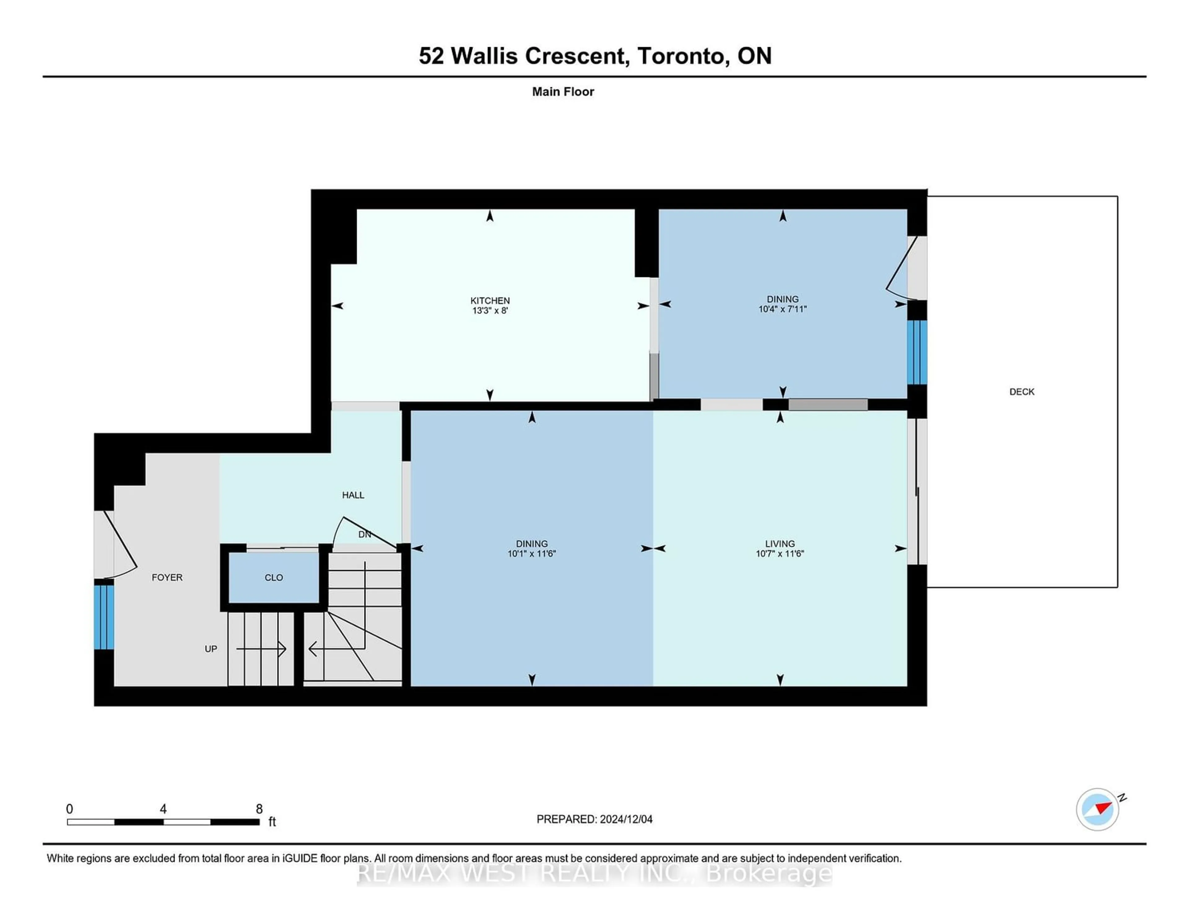 Floor plan for 52 Wallis Cres, Toronto Ontario M9V 4K3