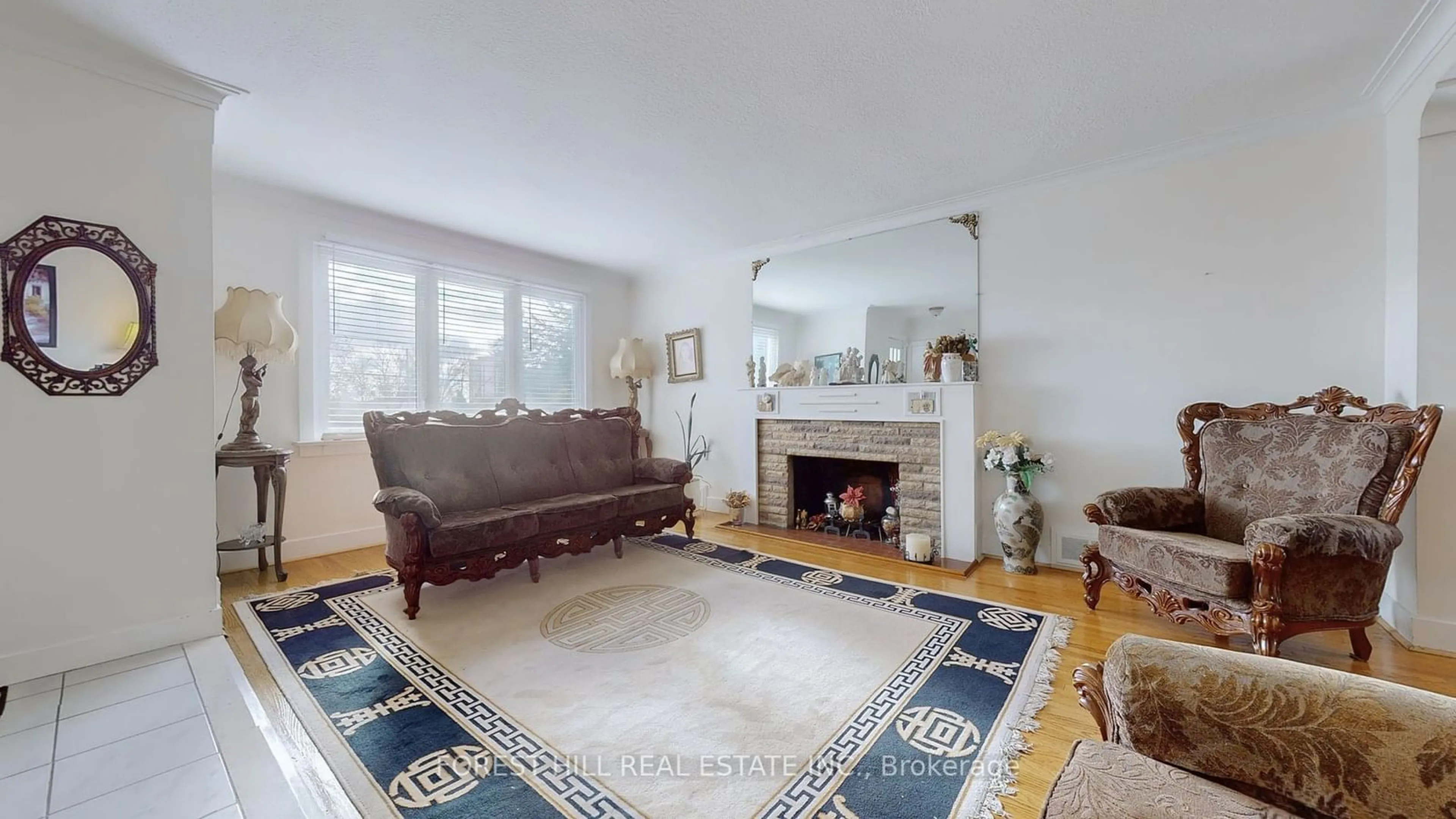 Living room, wood floors for 76 North Park Dr, Toronto Ontario M6L 1K2