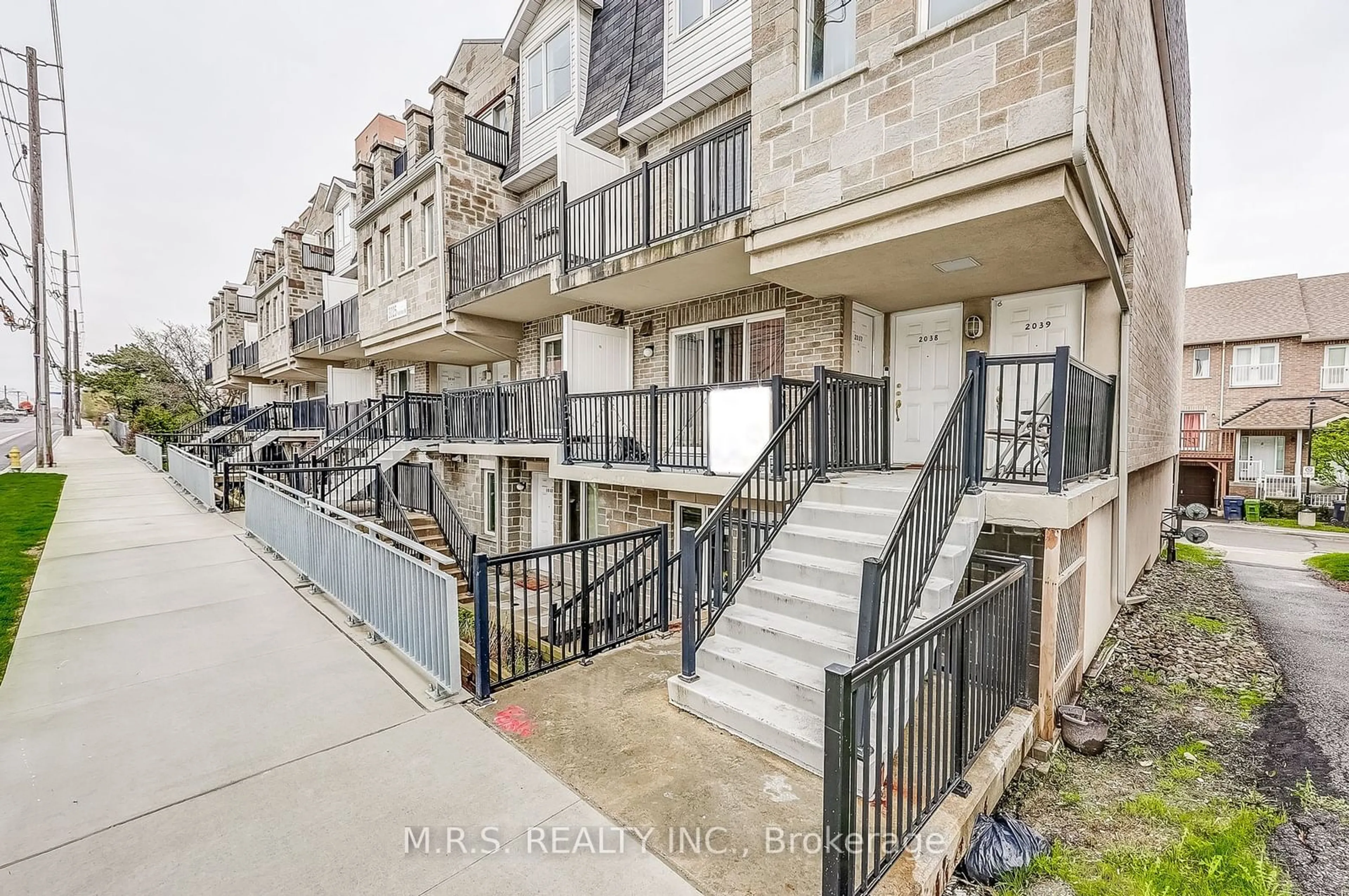 A pic from exterior of the house or condo, the street view for 3025 Finch Ave #2038, Toronto Ontario M9M 0A2