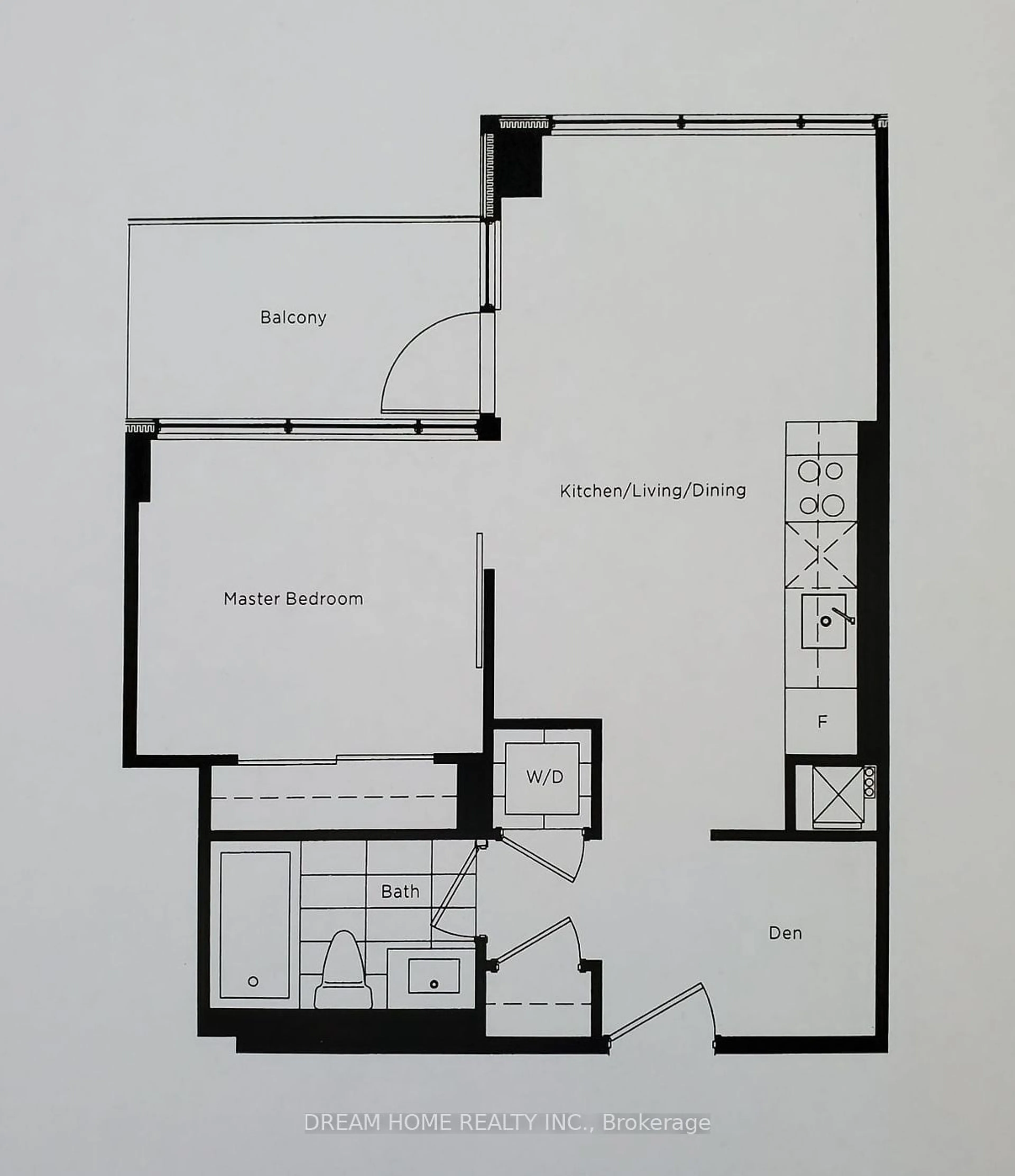 Floor plan for 10 De Boers Dr #812, Toronto Ontario M3J 0L6