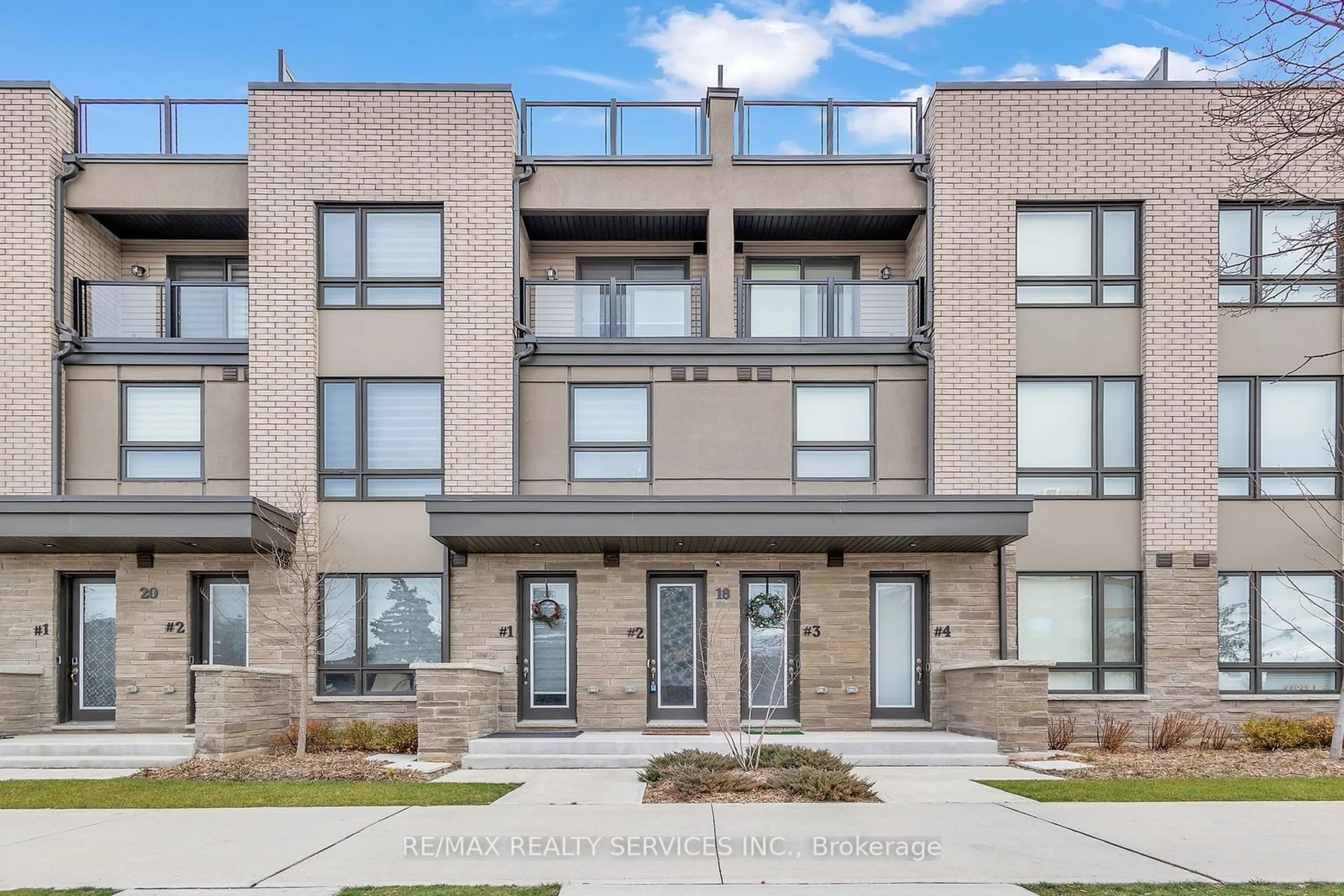 A pic from exterior of the house or condo, the front or back of building for 18 Humberwood Blvd #2, Toronto Ontario M9W 7J6