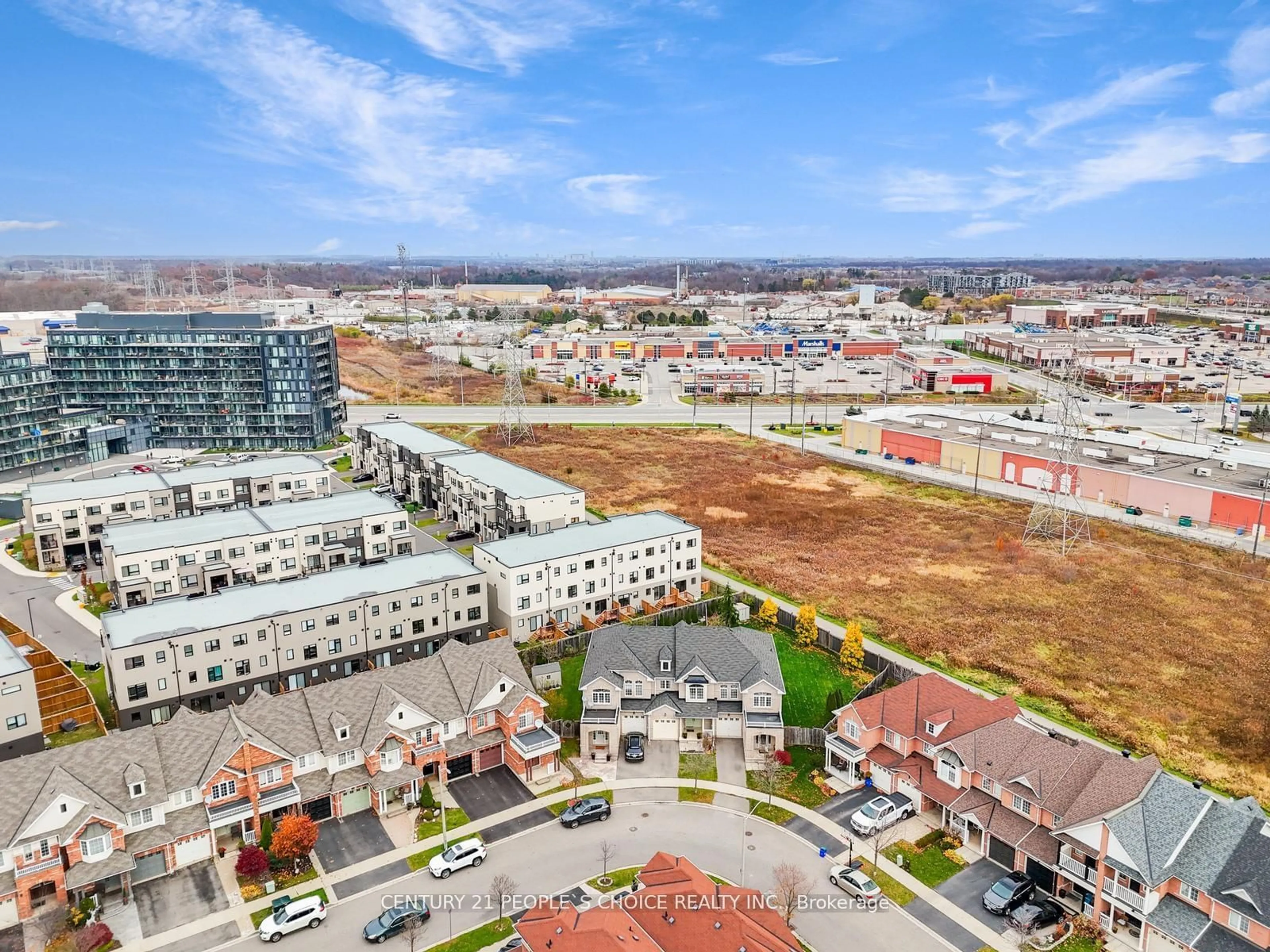 A pic from exterior of the house or condo, the view of city buildings for 4872 Capri Cres, Burlington Ontario L7M 0H8