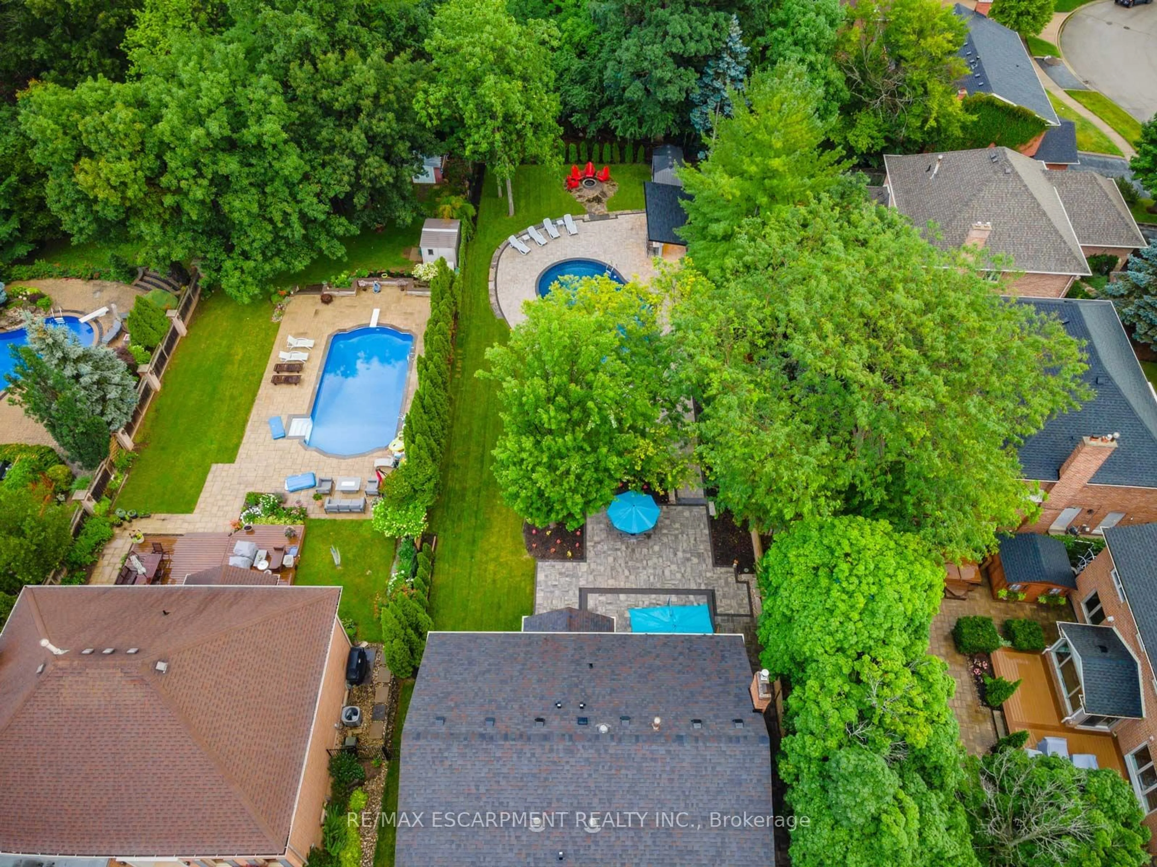 Frontside or backside of a home, the fenced backyard for 1275 Montrose Abbey Dr, Oakville Ontario L6M 1R8