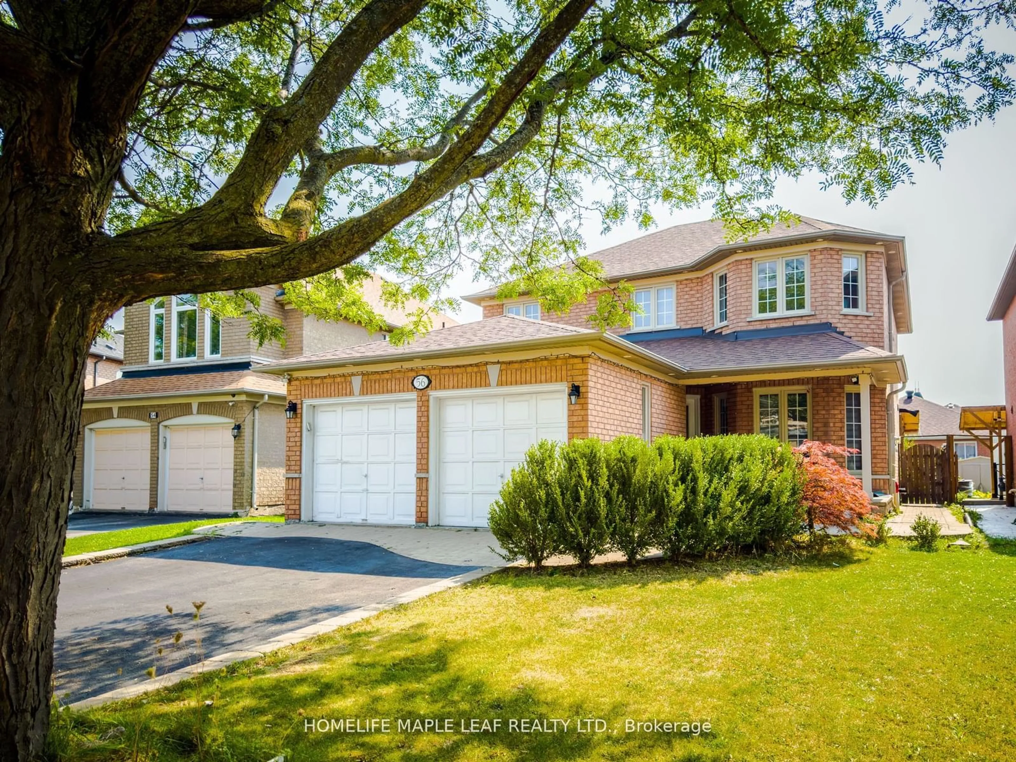 Frontside or backside of a home, the street view for 56 Mount McKinley Lane, Brampton Ontario L6R 2C2