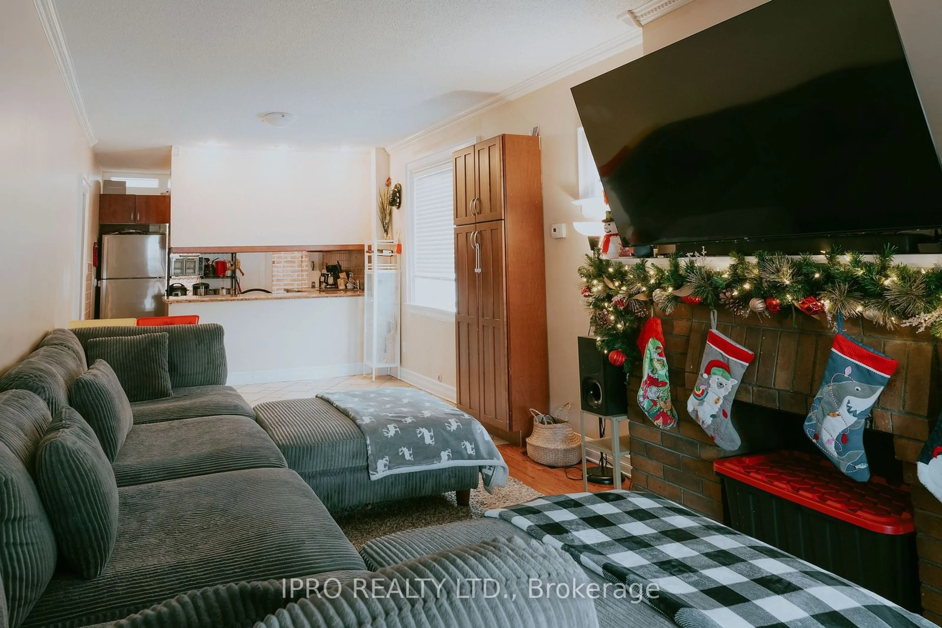 Living room, wood floors for 183 Livingstone Ave, Toronto Ontario M6E 2L9