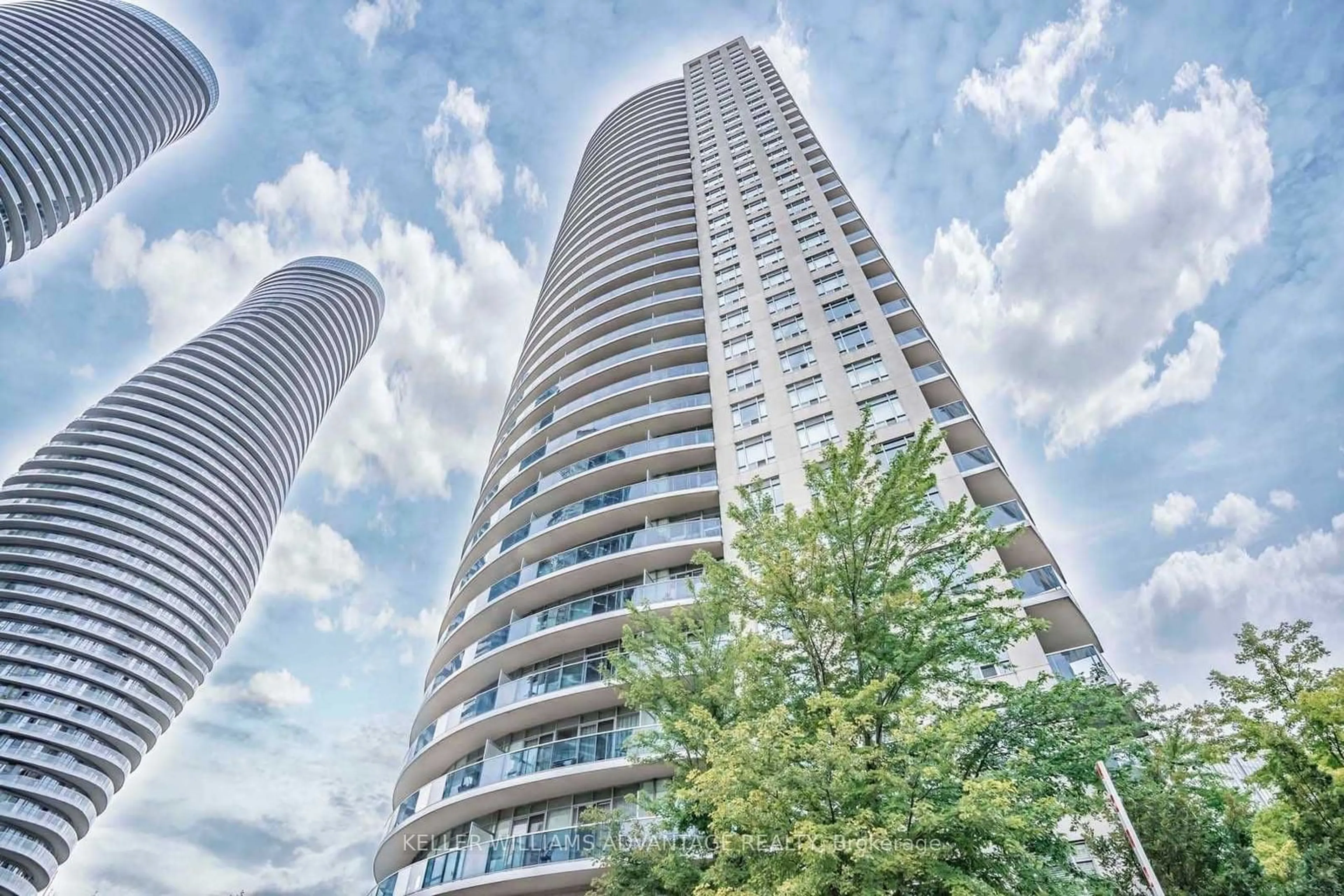 A pic from exterior of the house or condo, the view of city buildings for 80 Absolute Ave #3005, Mississauga Ontario L4Z 0A5