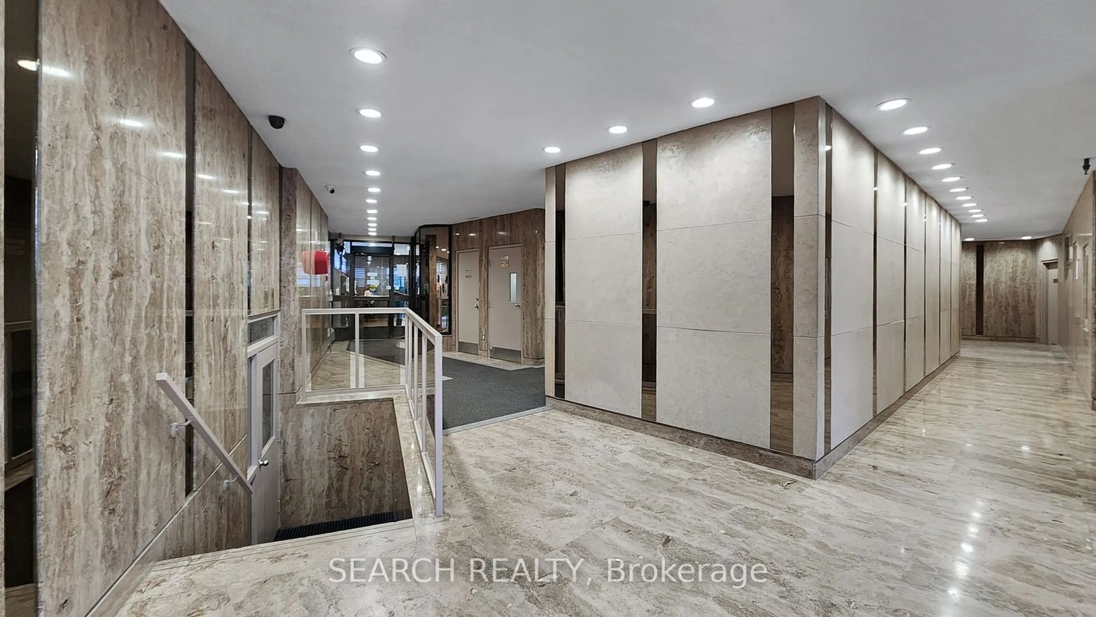 Indoor lobby, ceramic floors for 11 Wincott Dr #1912, Toronto Ontario M9R 2R9