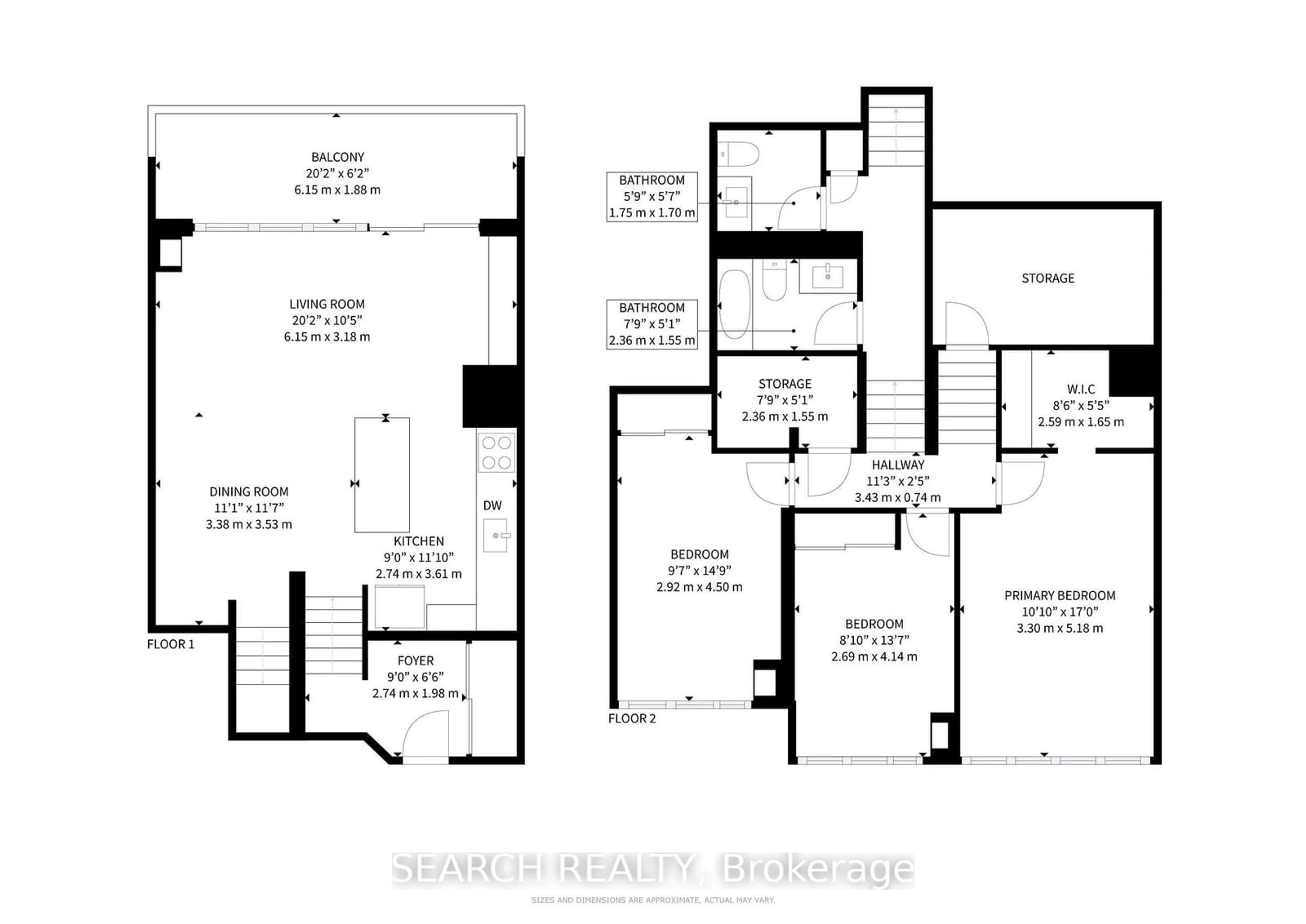 Floor plan for 11 Wincott Dr #1912, Toronto Ontario M9R 2R9