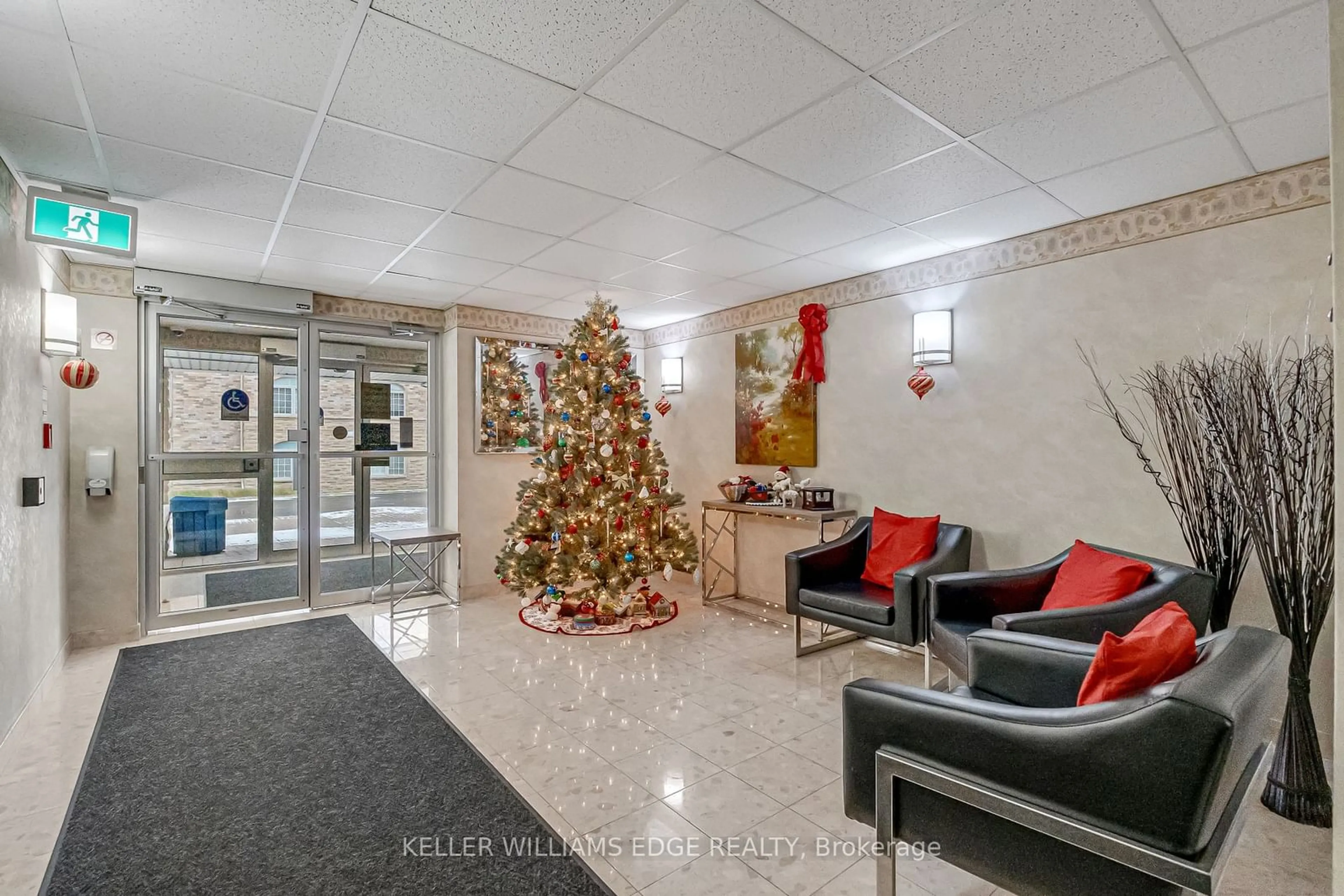 Indoor lobby for 216 Plains Rd #A204, Burlington Ontario L7T 4K8