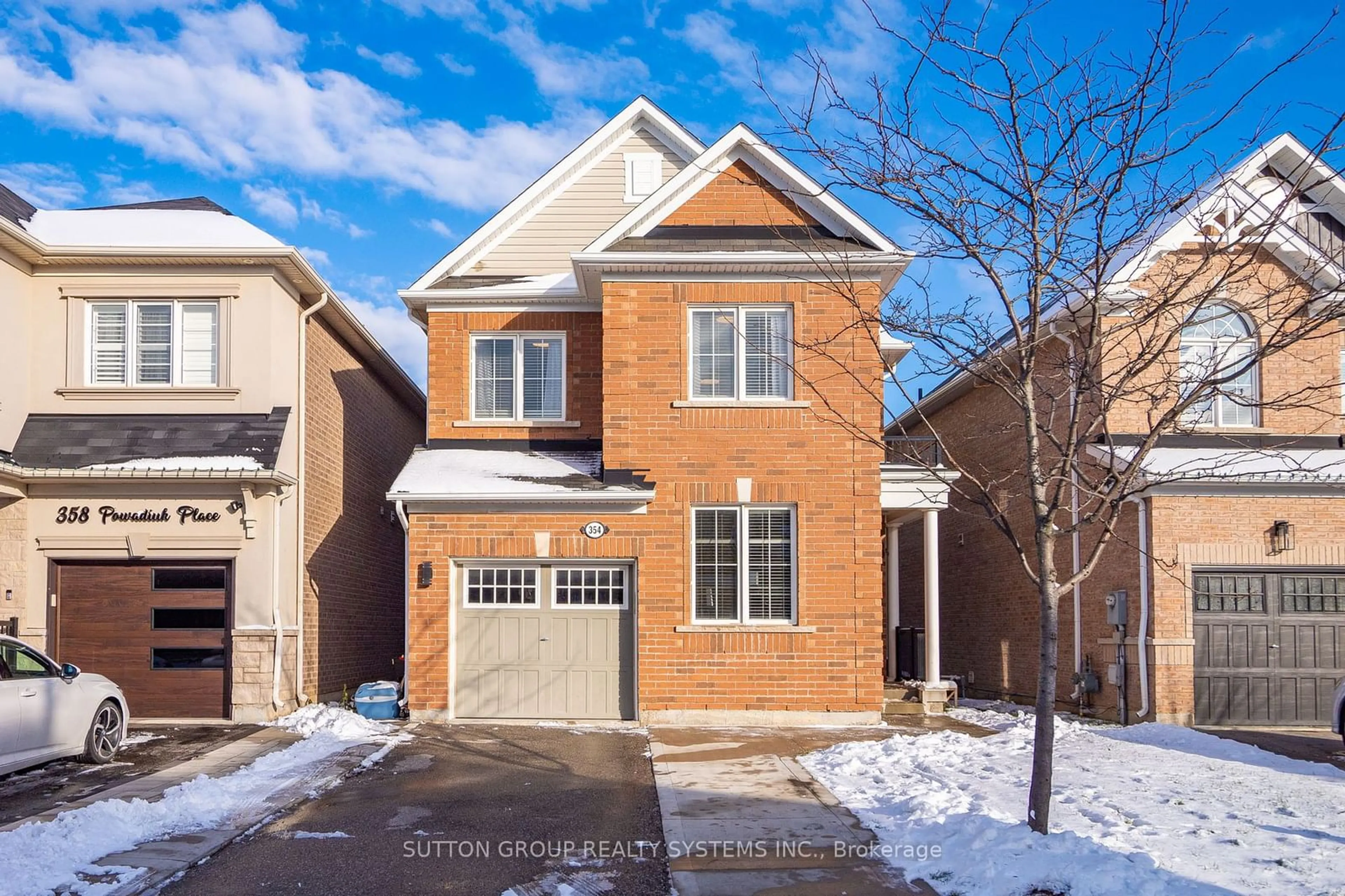 A pic from exterior of the house or condo, the street view for 354 Powadiuk Pl, Milton Ontario L9T 8Y1