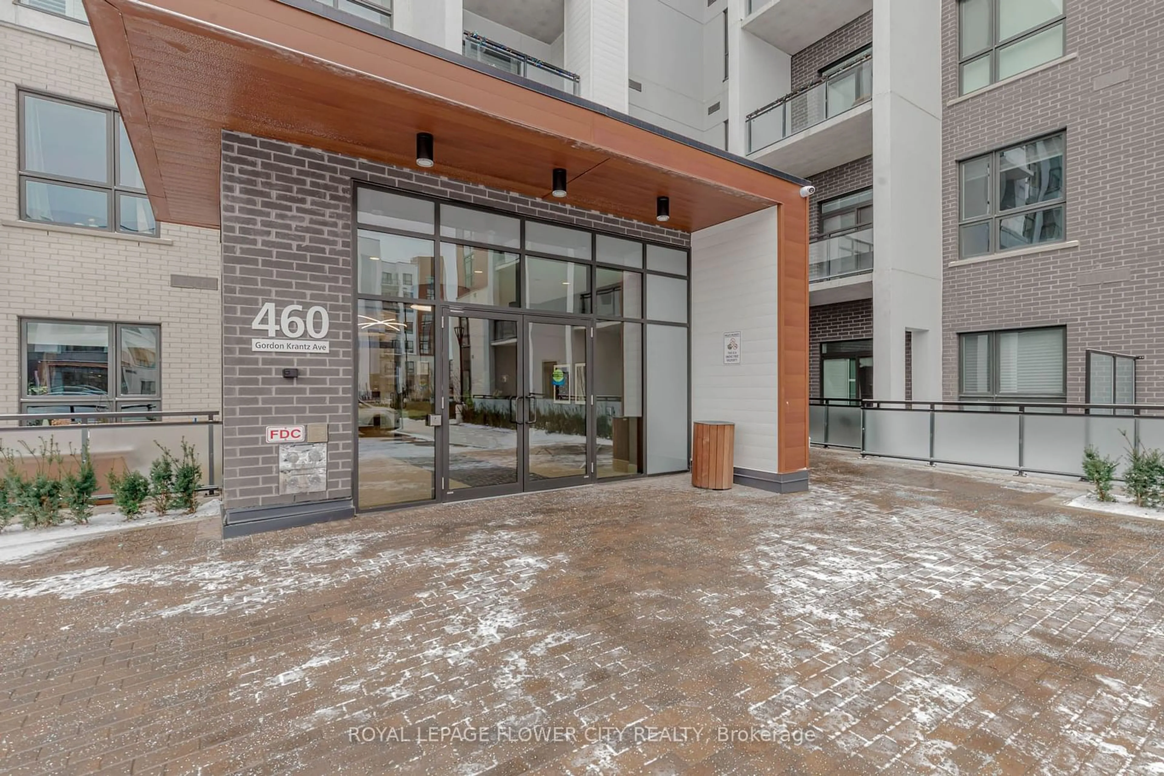 Indoor foyer, cement floor for 460 Gordon Krantz Ave #203, Milton Ontario L9E 1Z2