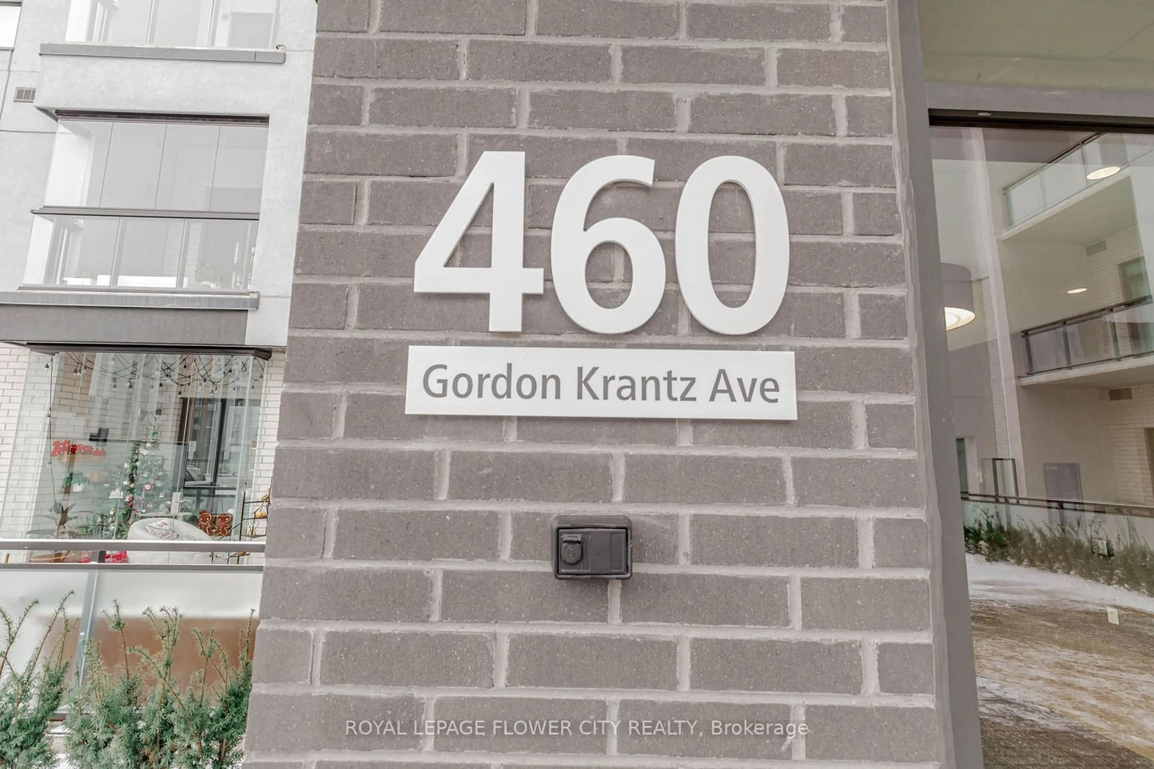 A pic from exterior of the house or condo, the street view for 460 Gordon Krantz Ave #203, Milton Ontario L9E 1Z2