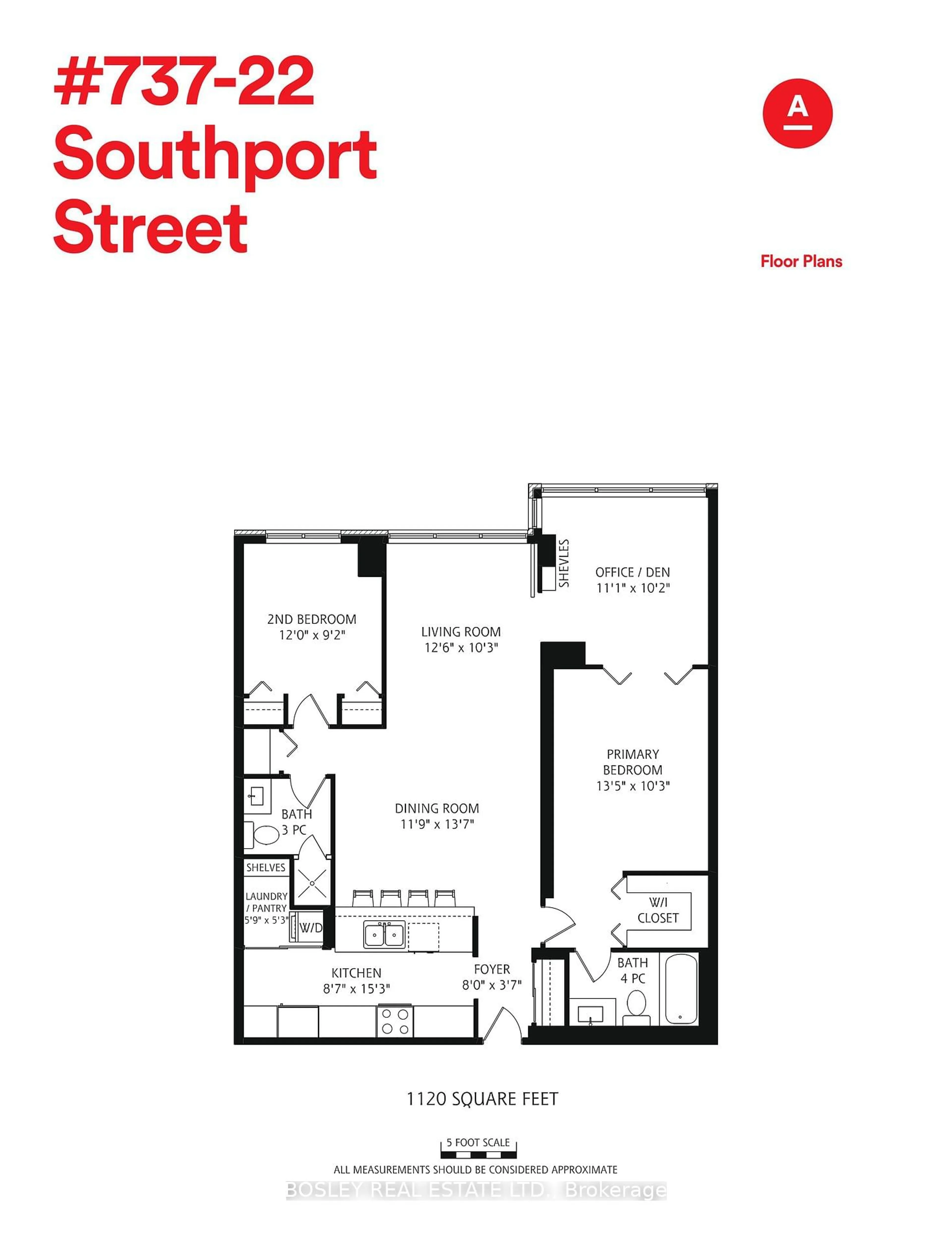 Floor plan for 22 Southport St #737, Toronto Ontario M6S 4Y9