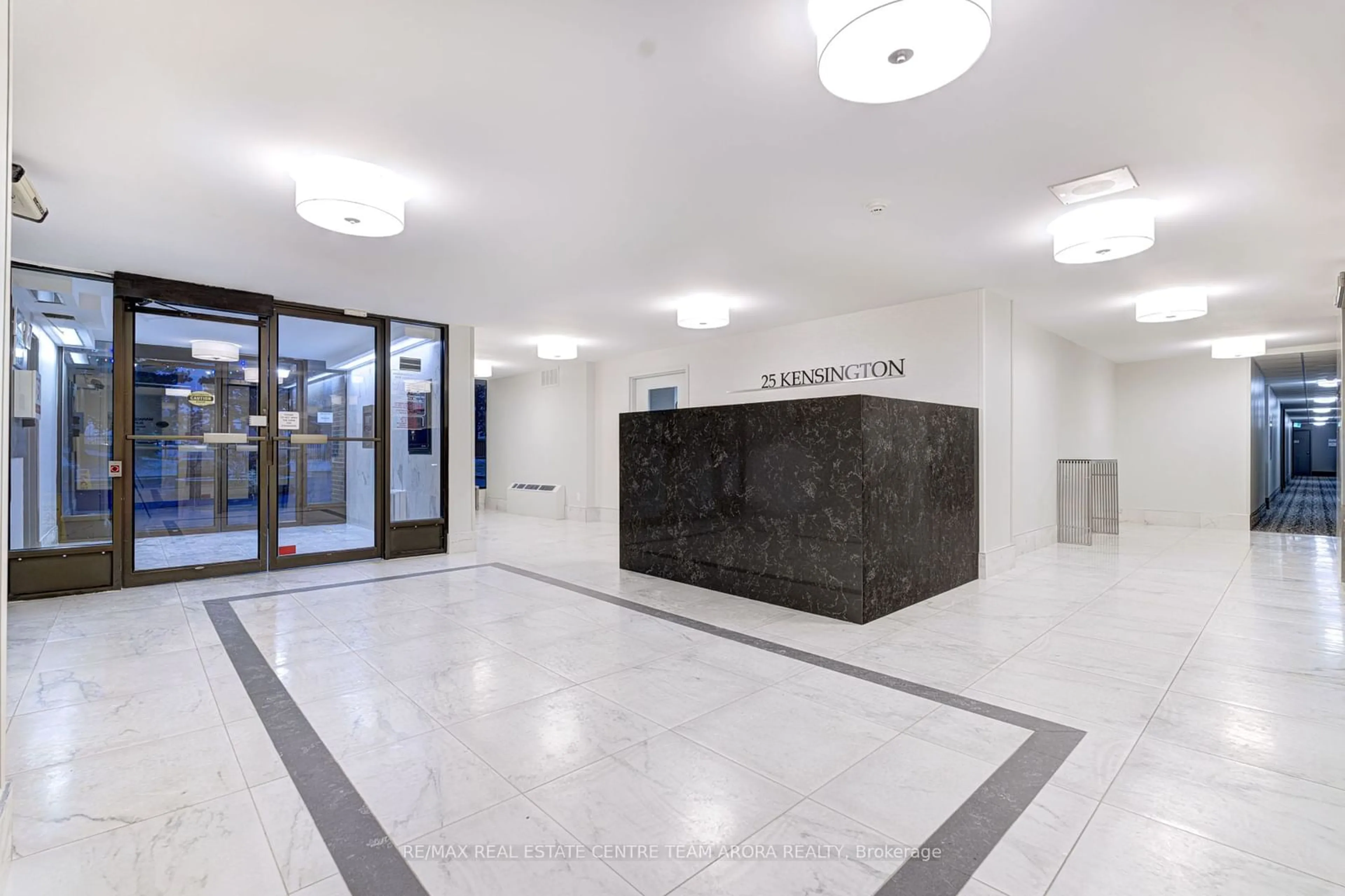 Indoor lobby, cement floor for 25 Kensington Rd #1111, Brampton Ontario L6T 3W8