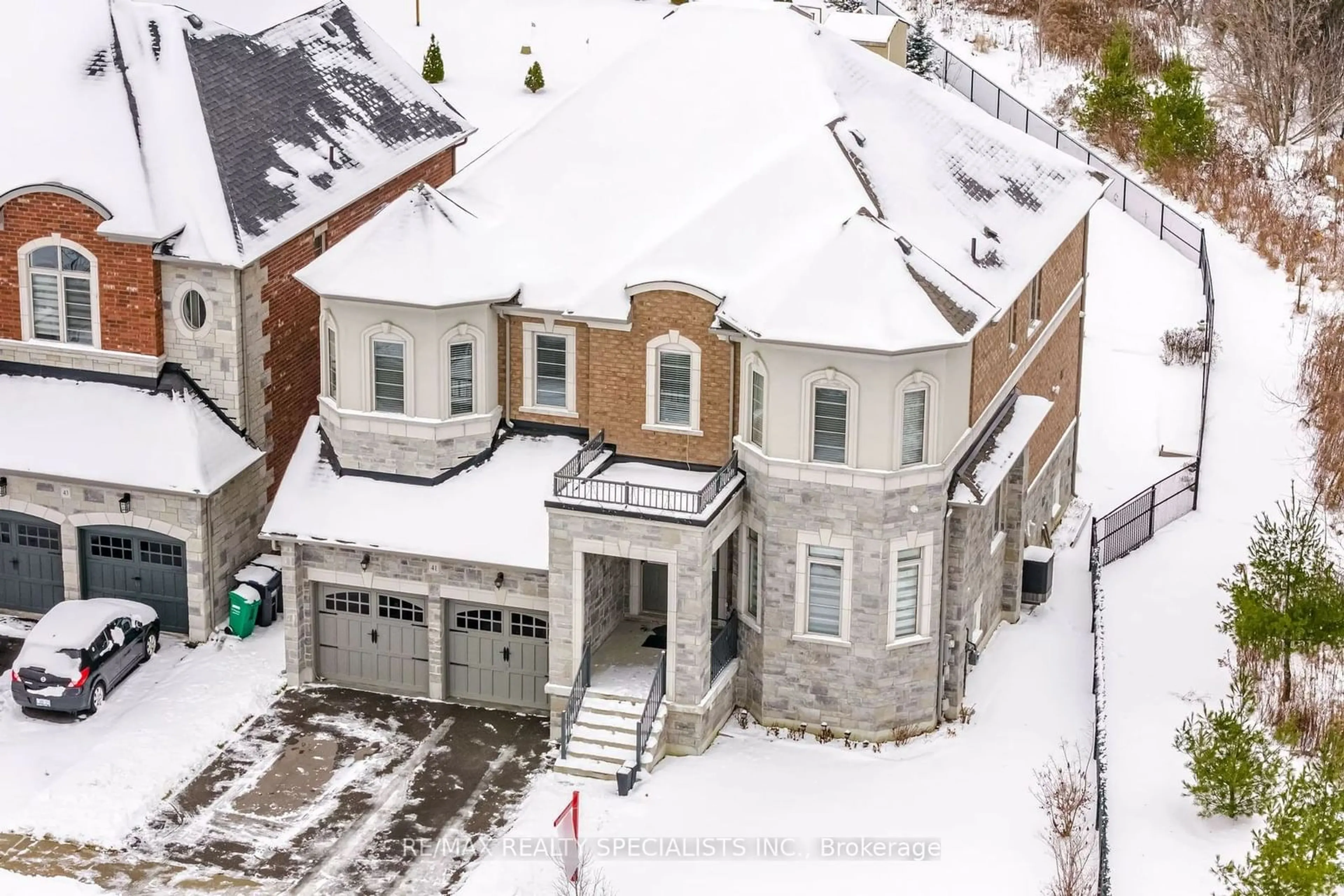 Frontside or backside of a home, the street view for 41 Leo Austin Rd, Brampton Ontario L6P 4C6