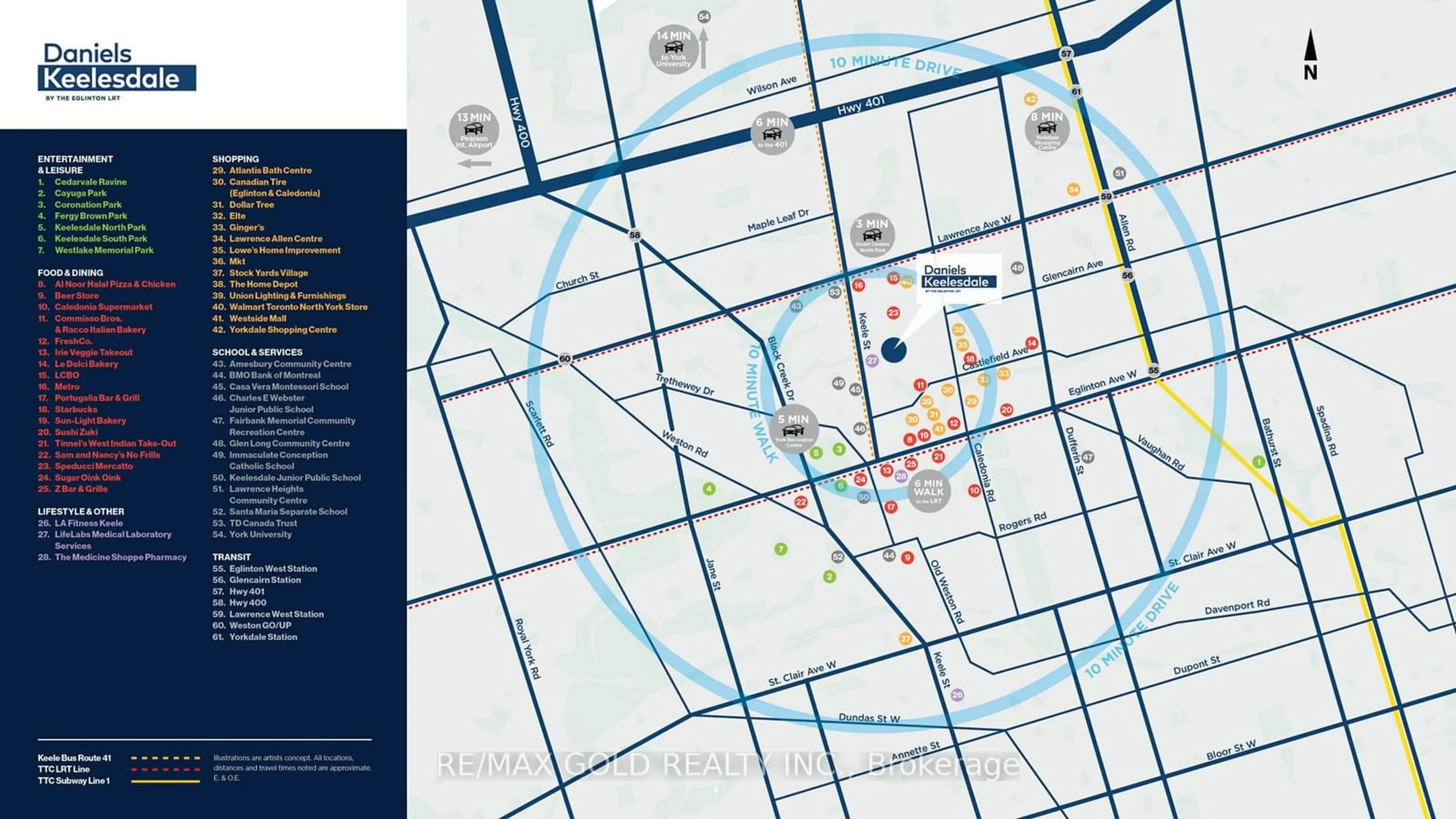 Picture of a map for 130 Canon Jackson Dr #409, Toronto Ontario M6M 0B8