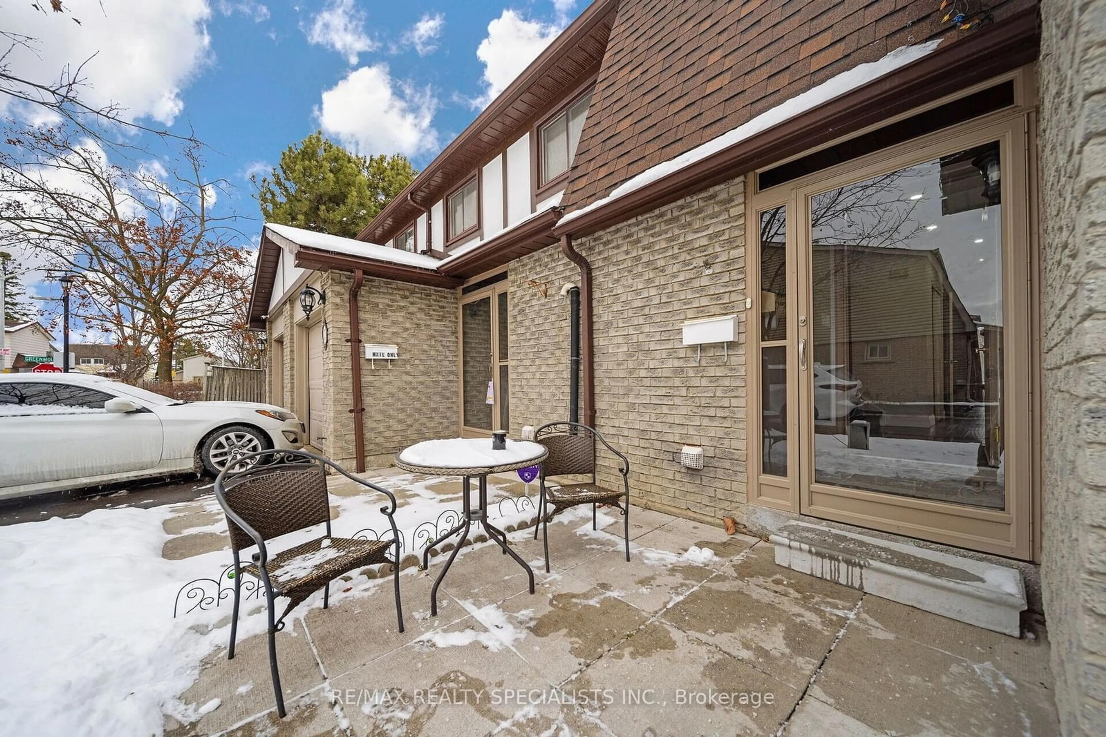 Patio, the fenced backyard for 3 Greenwich Circ, Brampton Ontario L6S 2E6