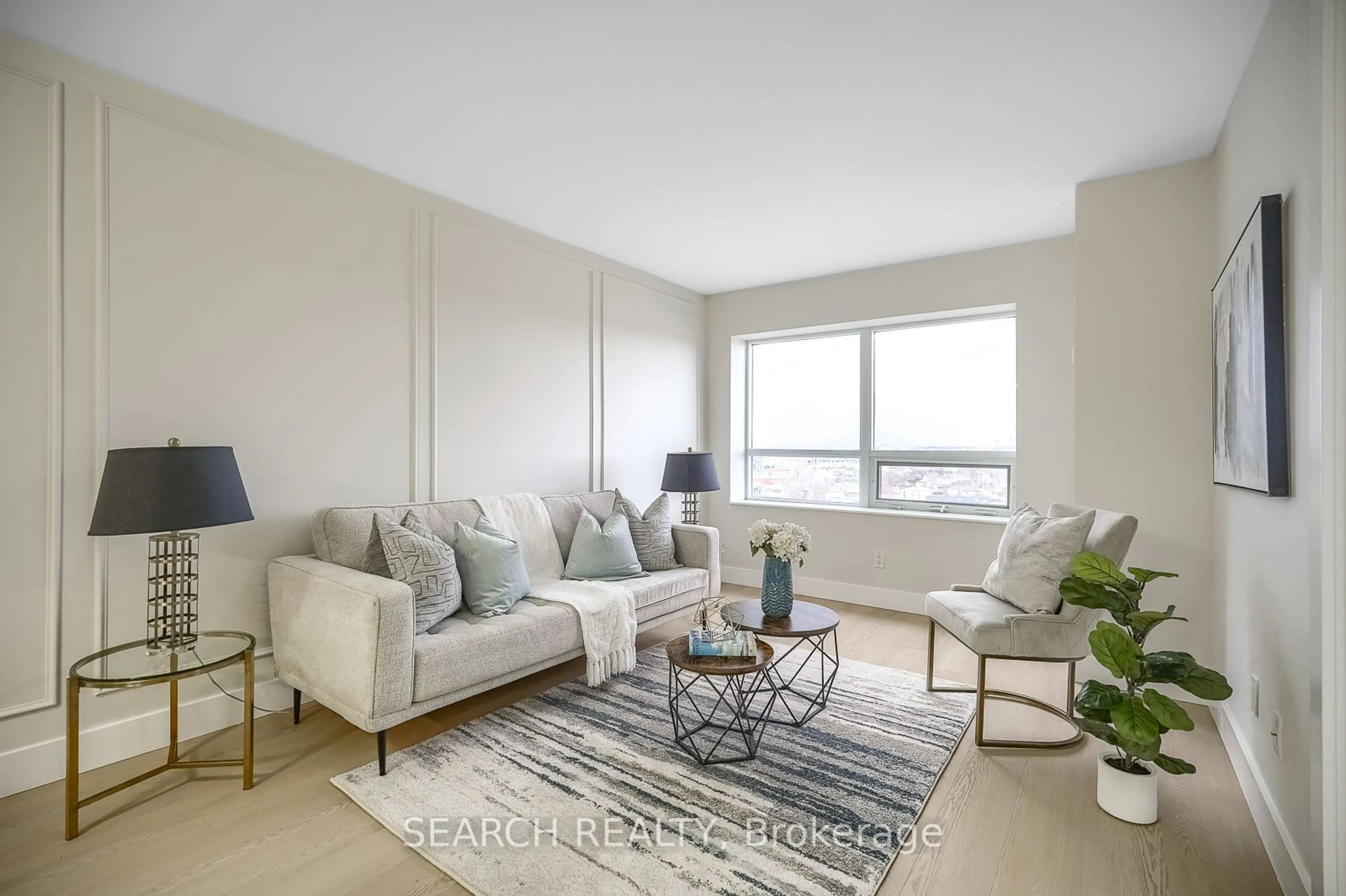 Living room, carpet floors for 60 Heintzman St #1028, Toronto Ontario M6P 5A1