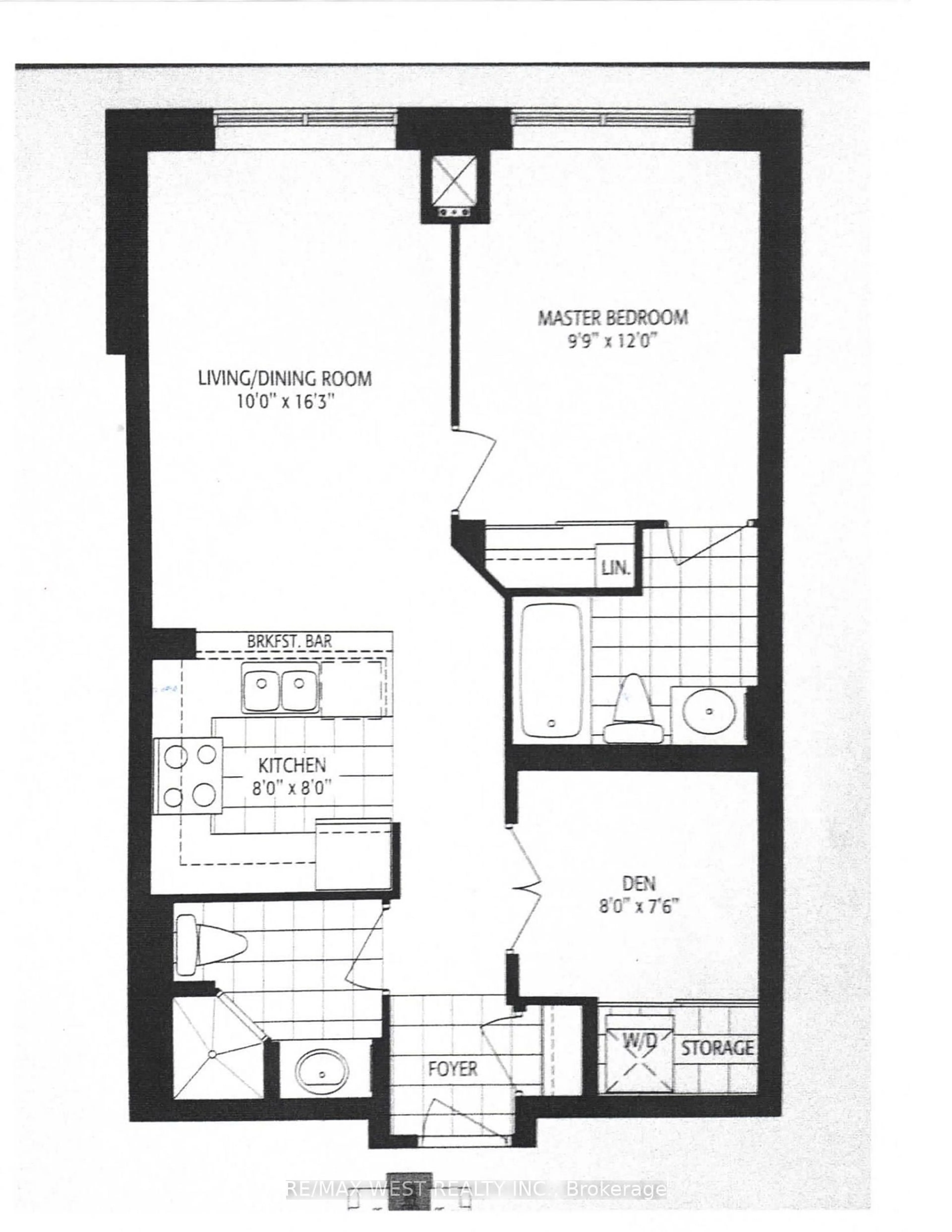 Floor plan for 2772 Keele St #312, Toronto Ontario M3M 0A3