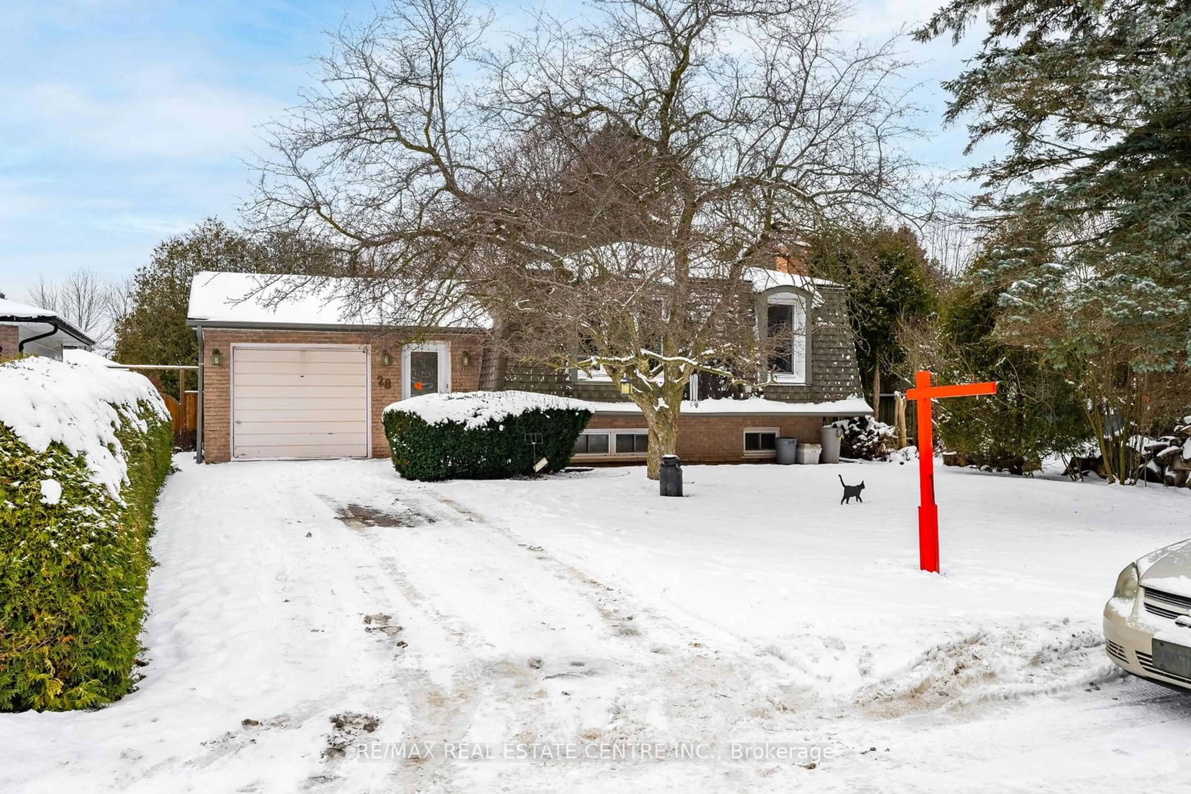 Frontside or backside of a home, the street view for 28 Norman Ave, Halton Hills Ontario L7J 2R4