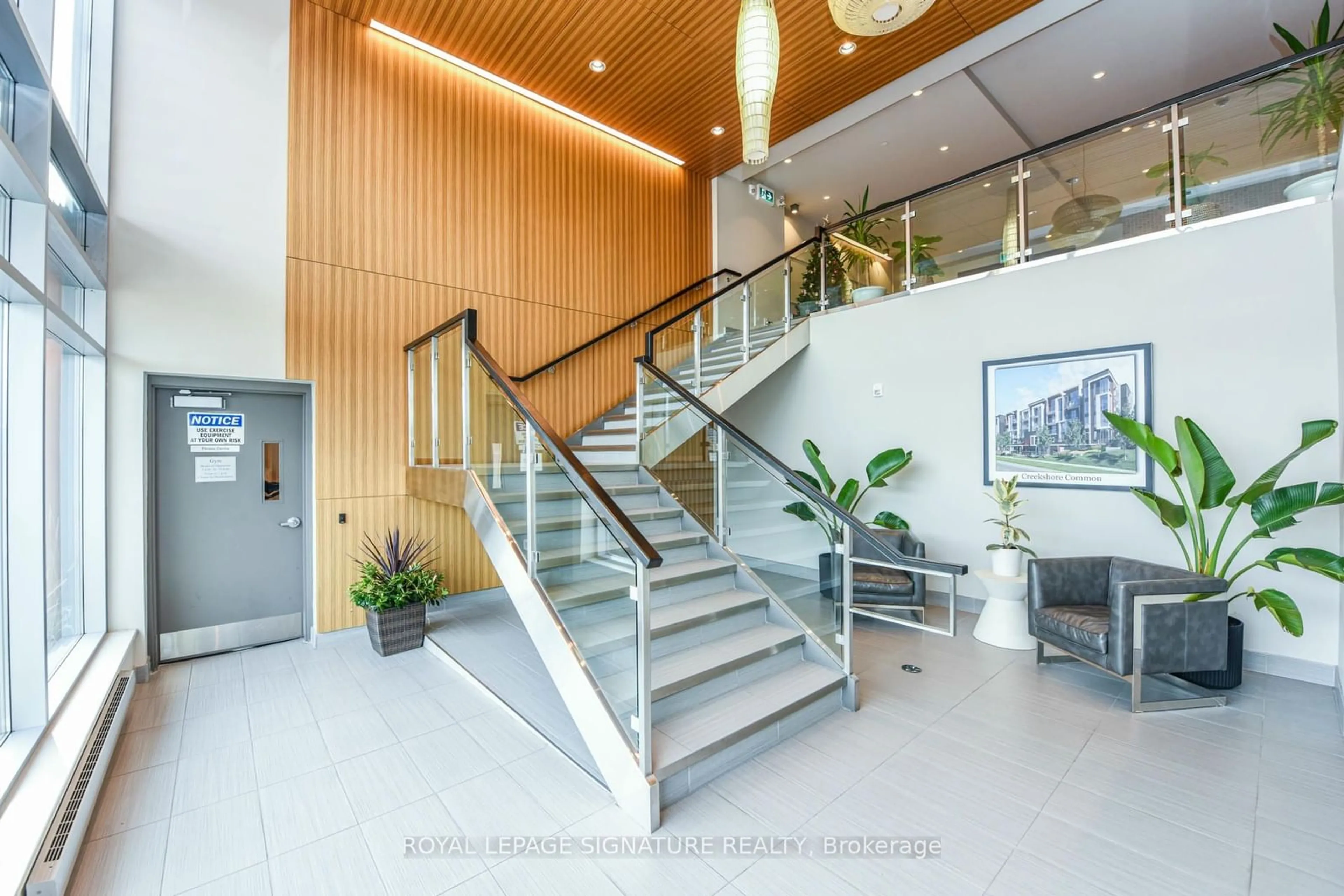 Indoor lobby, wood floors for 3028 Creekshore Common #11, Oakville Ontario L6M 5K6