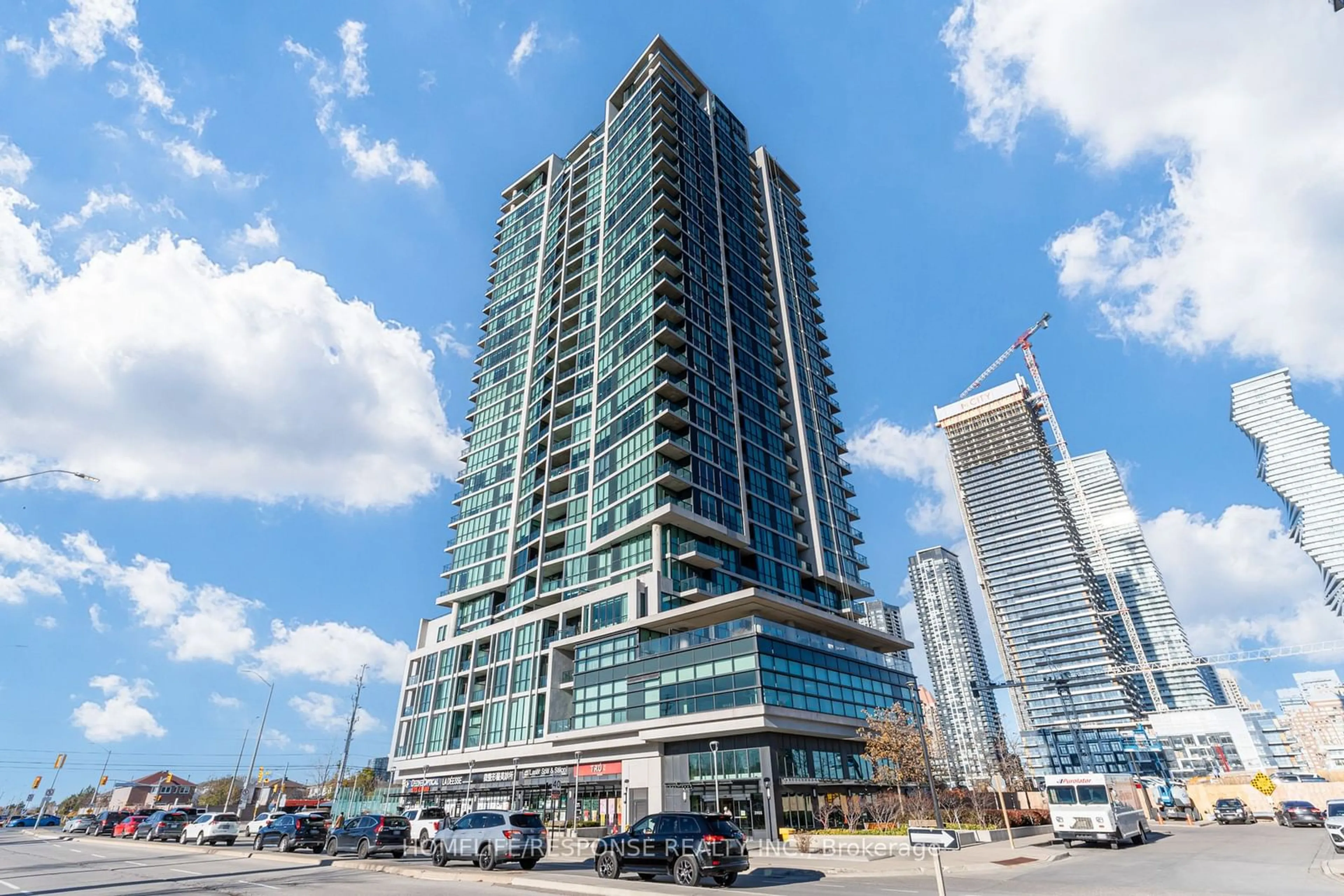 A pic from exterior of the house or condo, the front or back of building for 3985 GRAND PARK Dr #305, Mississauga Ontario L5B 0H8