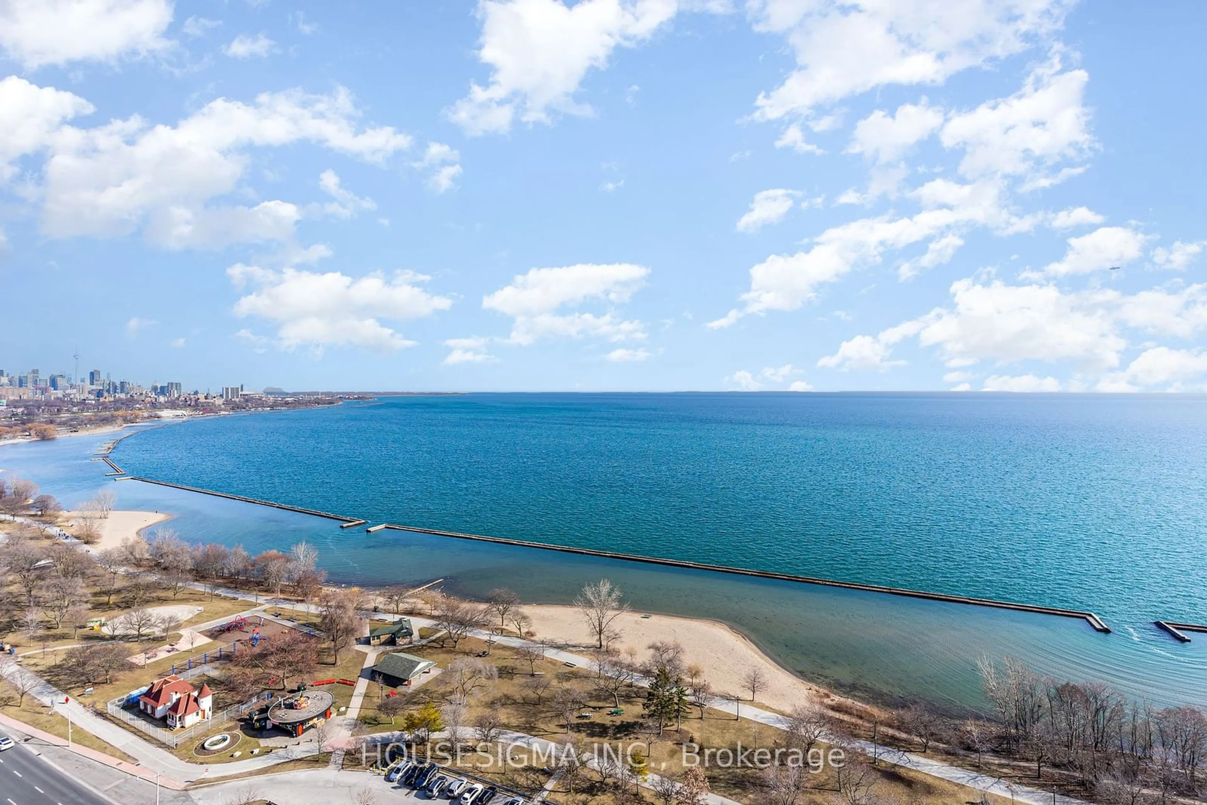 A pic from exterior of the house or condo, the view of lake or river for 1928 Lake Shore Blvd #2807, Toronto Ontario M6S 1A1