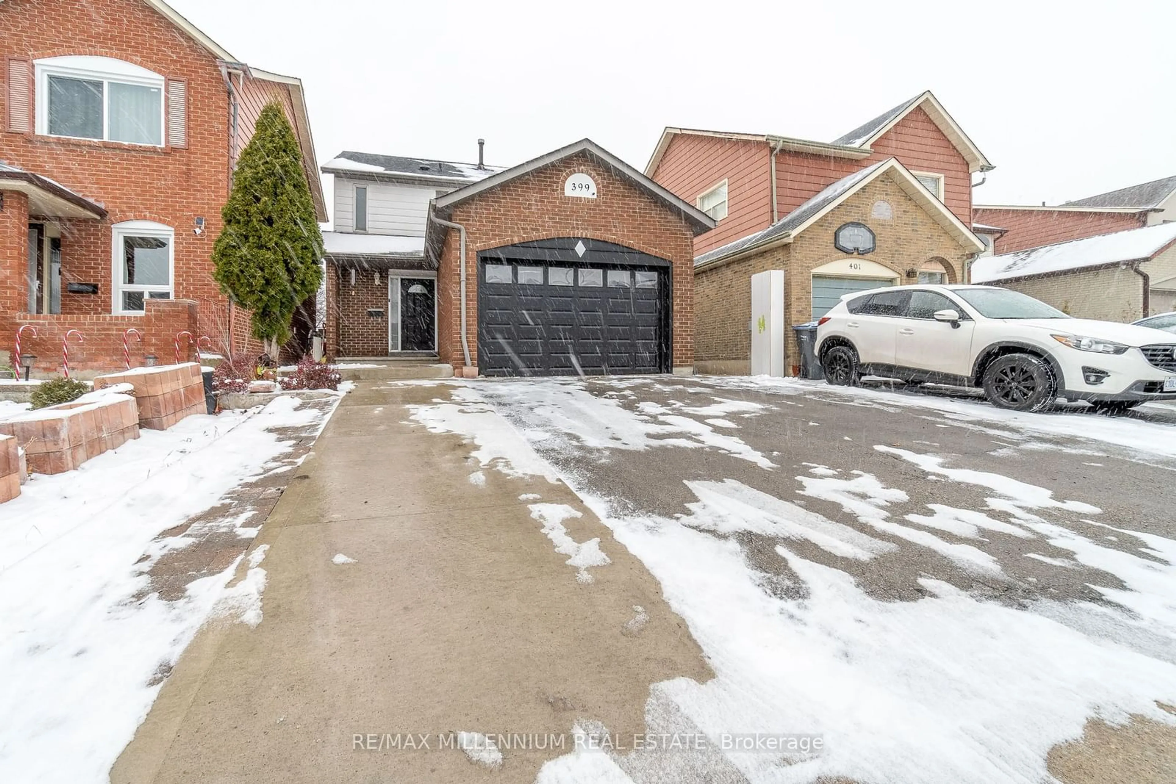 Home with brick exterior material, street for 399 Hansen Rd, Brampton Ontario L6V 3T5