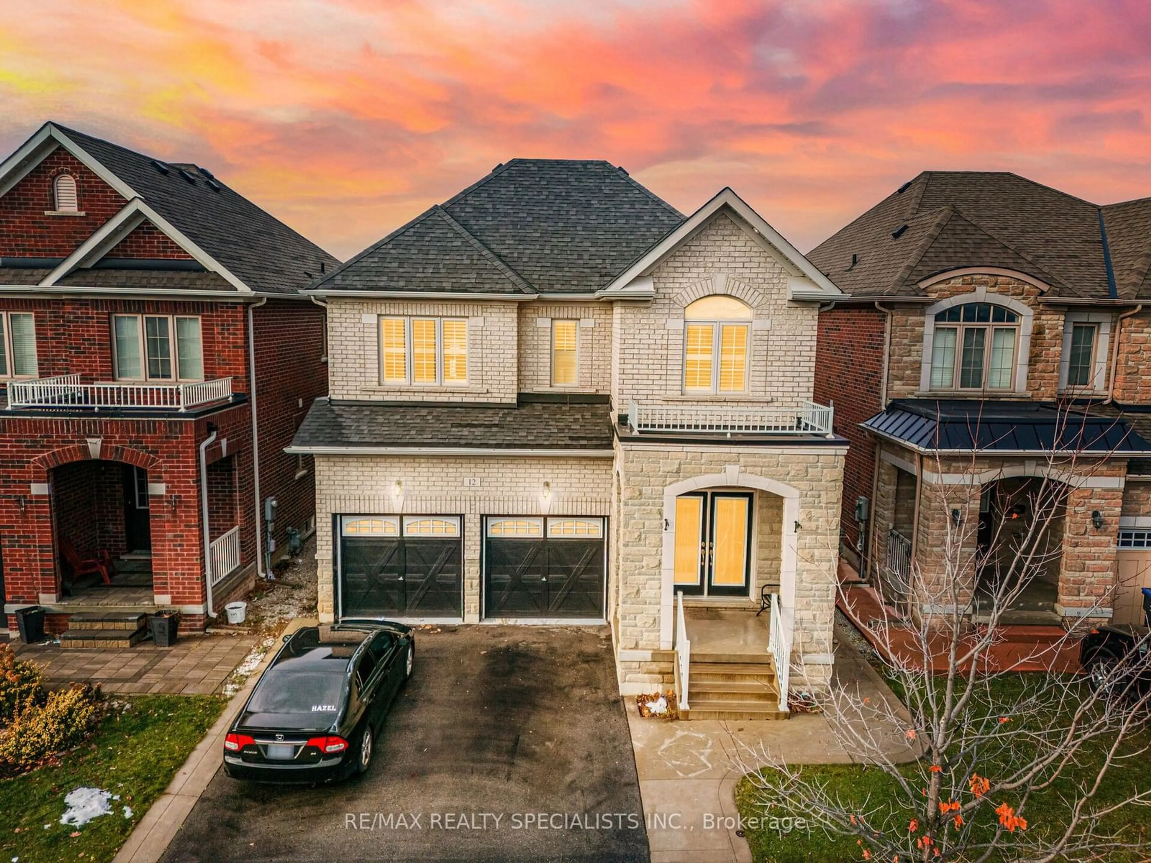 A pic from outside/outdoor area/front of a property/back of a property/a pic from drone, street for 12 Ricardo Rd, Brampton Ontario L6P 3Z1