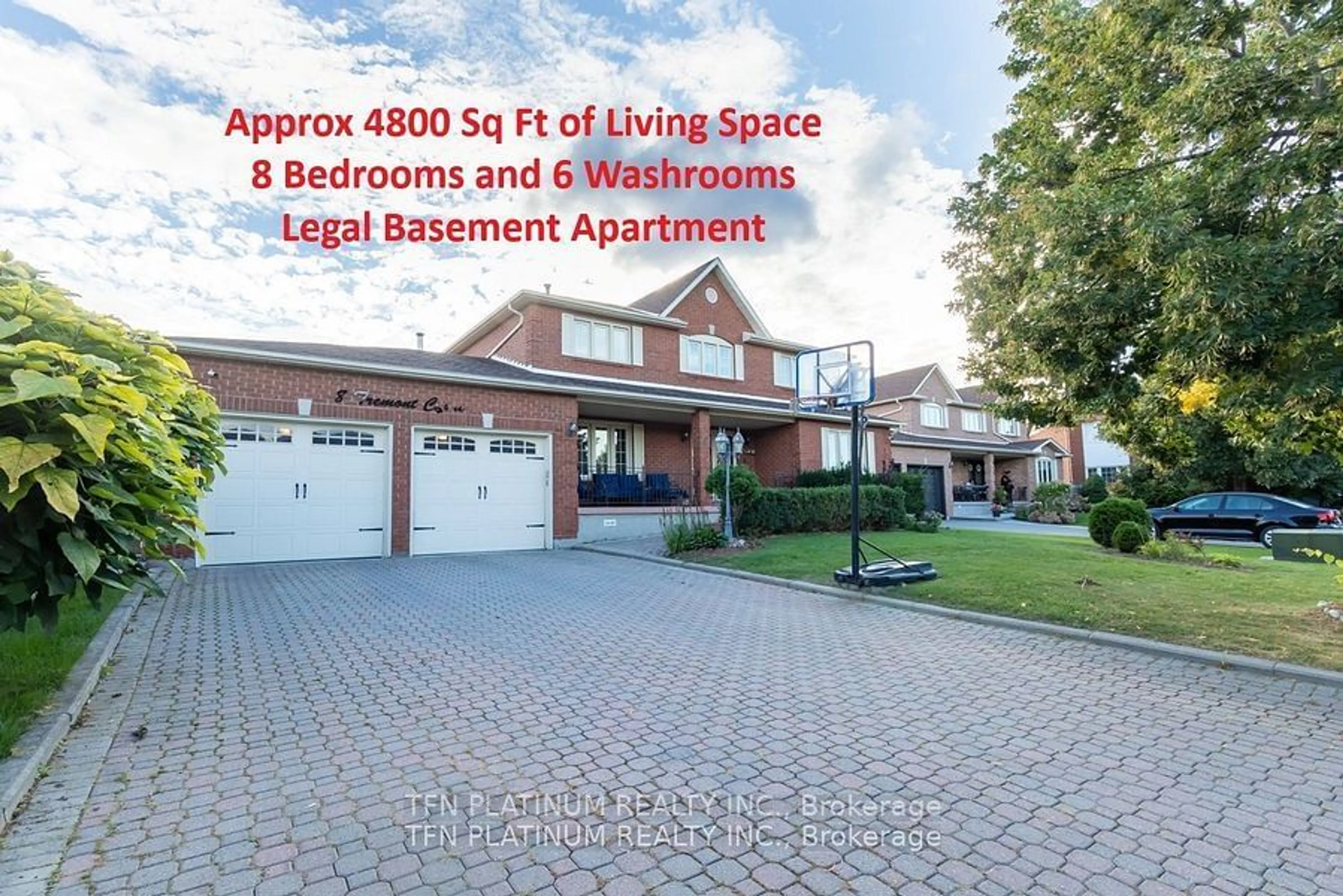 Home with brick exterior material, street for 8 Tremont Crt, Brampton Ontario L6Z 4C8