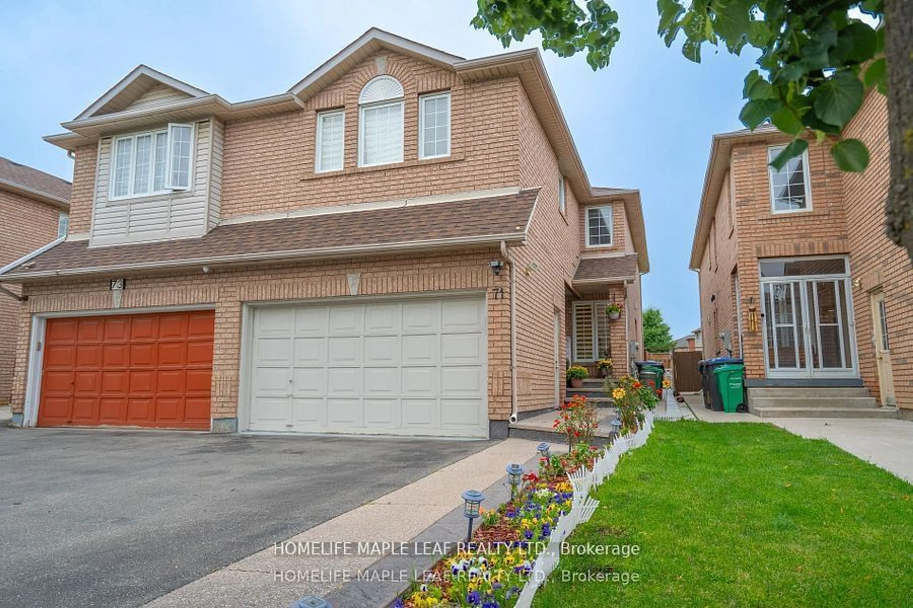 Home with brick exterior material, street for 71 Tumbleweed Tr, Brampton Ontario L6Y 4Z9