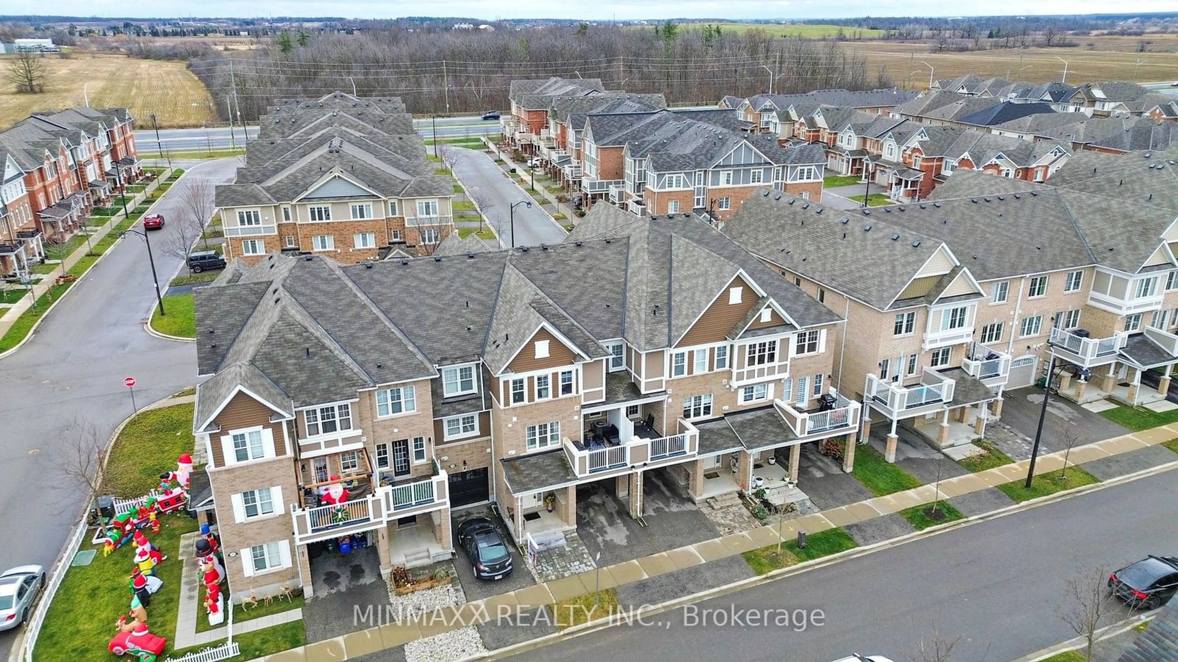 A pic from outside/outdoor area/front of a property/back of a property/a pic from drone, city buildings view from balcony for 296 Casson Pt, Milton Ontario L9E 0A1