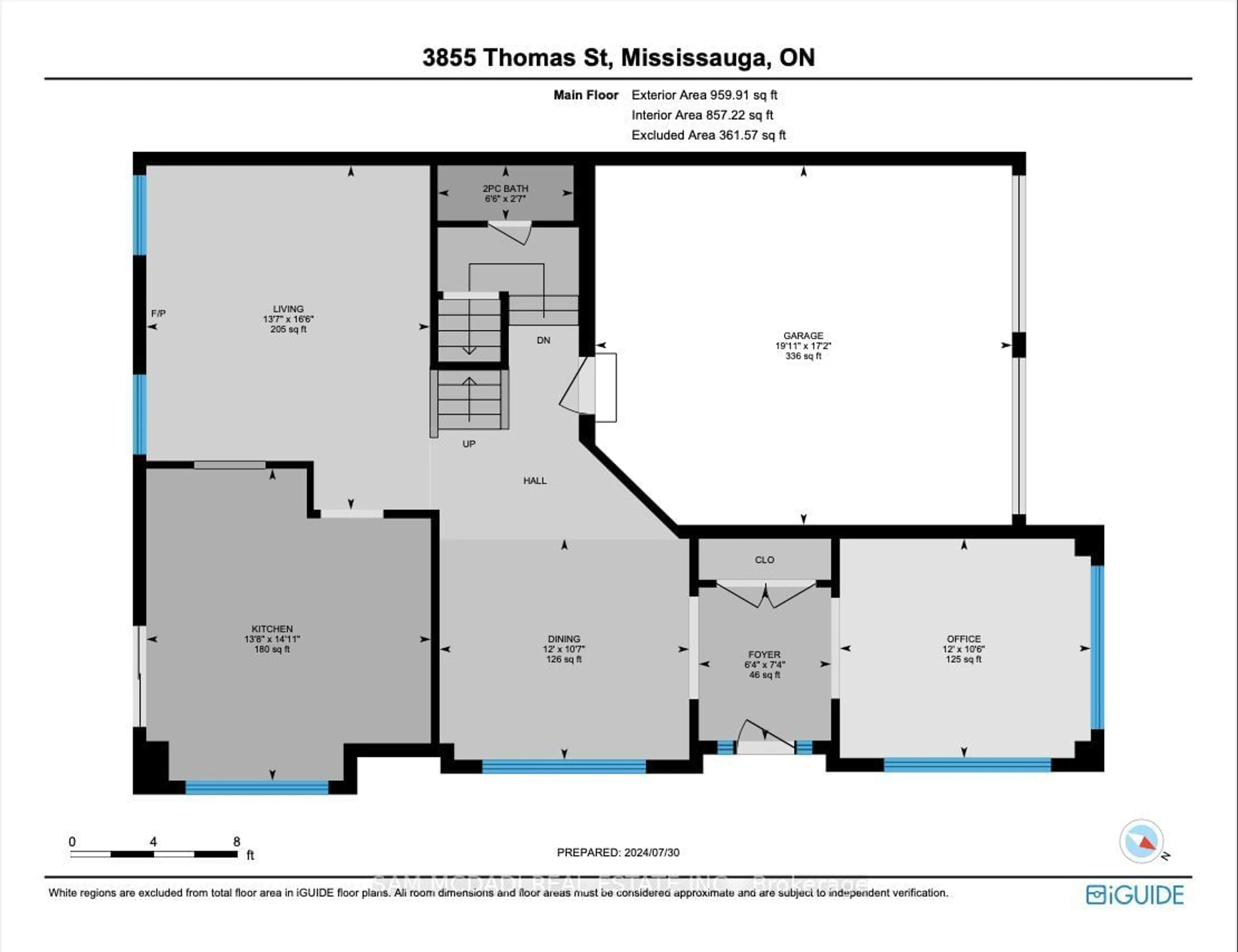 Floor plan for 3855 Thomas St, Mississauga Ontario L5M 7A6