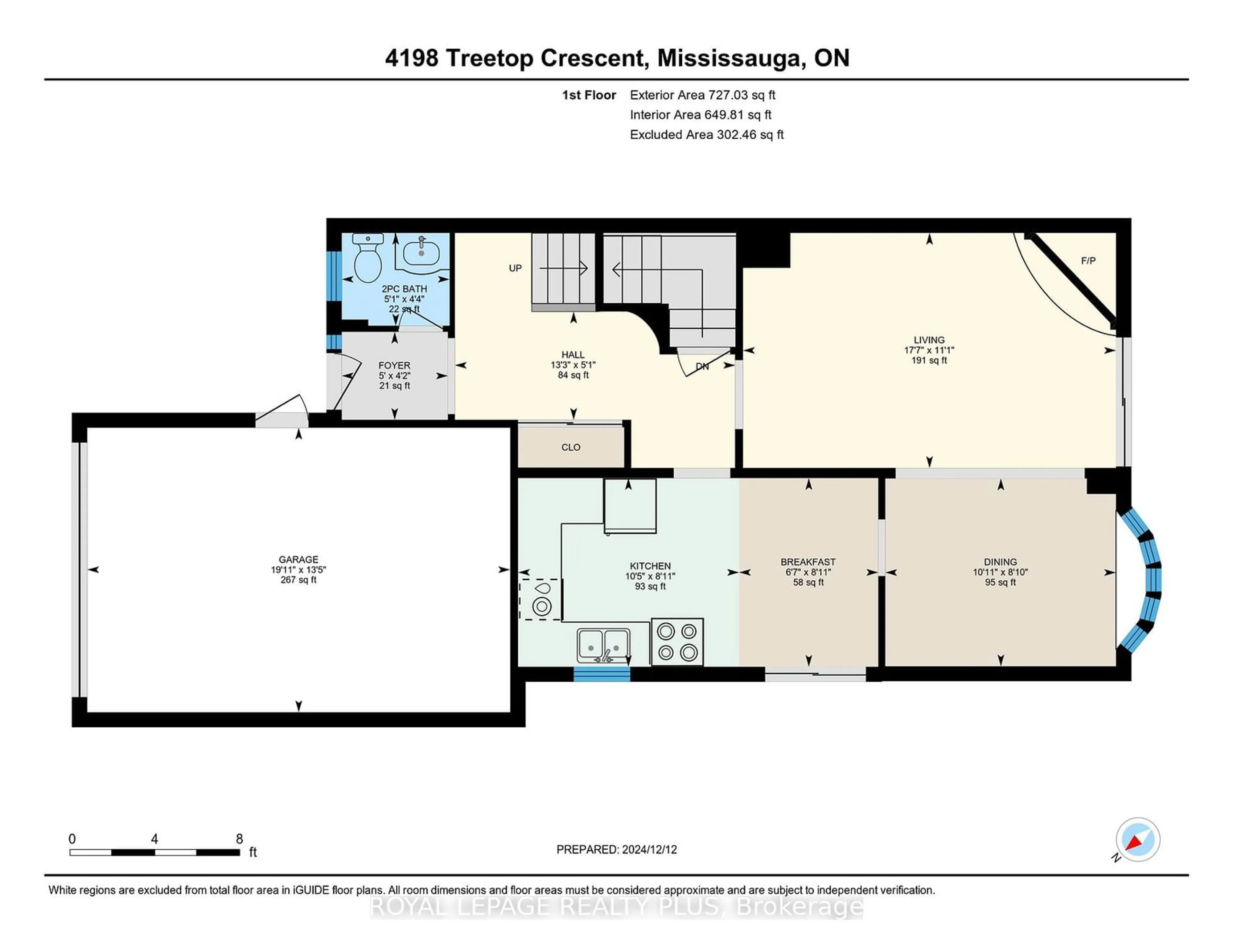 Floor plan for 4198 Treetop Cres, Mississauga Ontario L5L 2L9